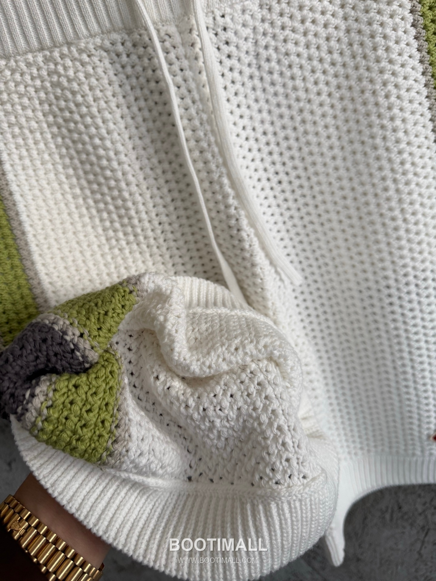 Casablanca Woven Stripe Shorts Cotton White 카사블랑카 위븐 스트라이프 쇼츠 코튼 화이트 6