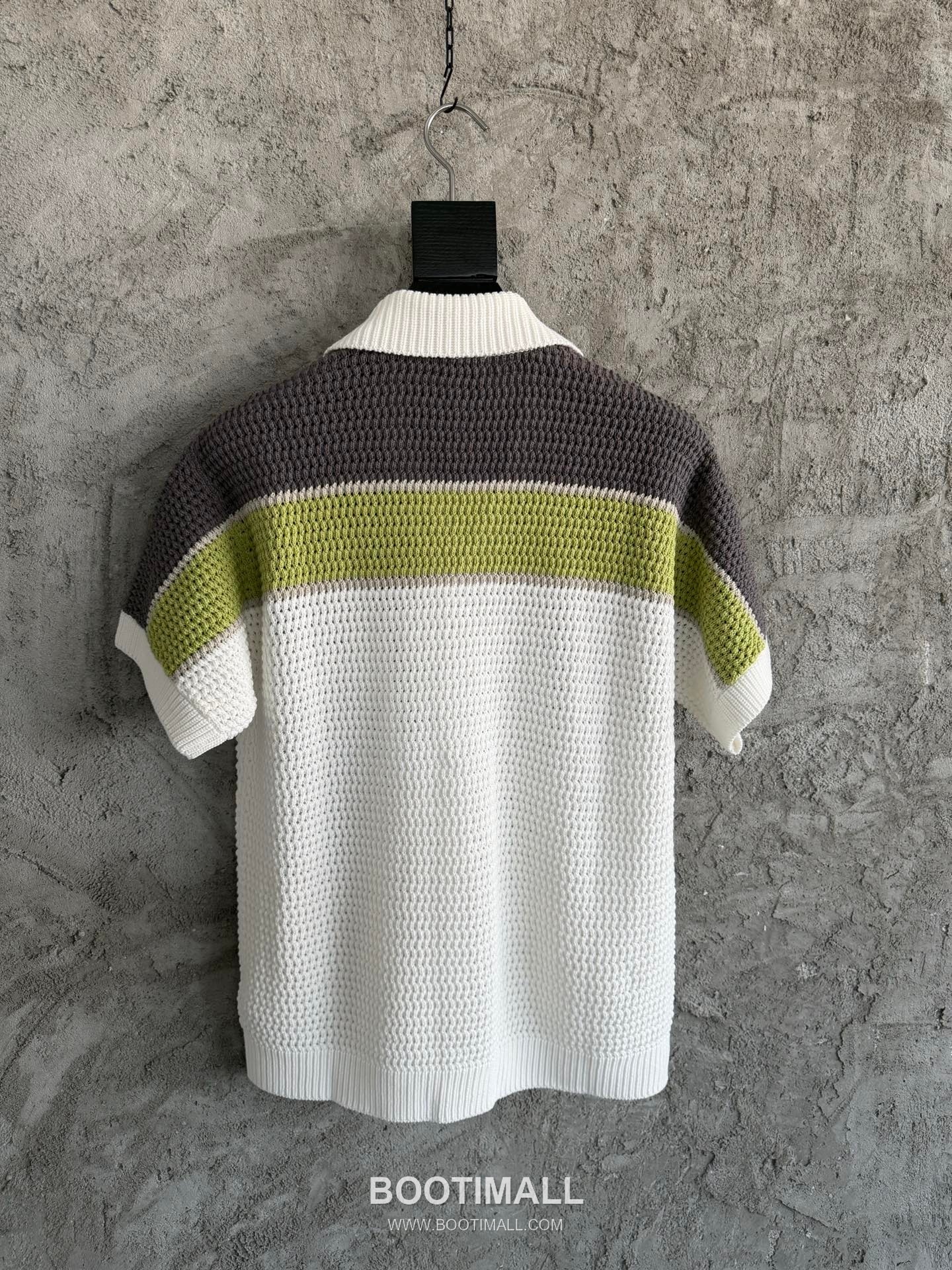 Casablanca Woven Stripe Shirt Cotton 100% Yellow Short Sleeve Shirt 카사블랑카 우븐 스트라이프 셔츠 코튼 100% 옐로우 반팔 셔츠 2