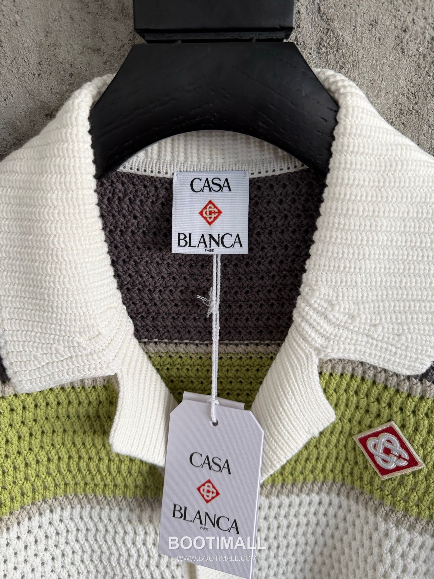 Casablanca Woven Stripe Shirt Cotton 100% Yellow Short Sleeve Shirt 카사블랑카 우븐 스트라이프 셔츠 코튼 100% 옐로우 반팔 셔츠 9