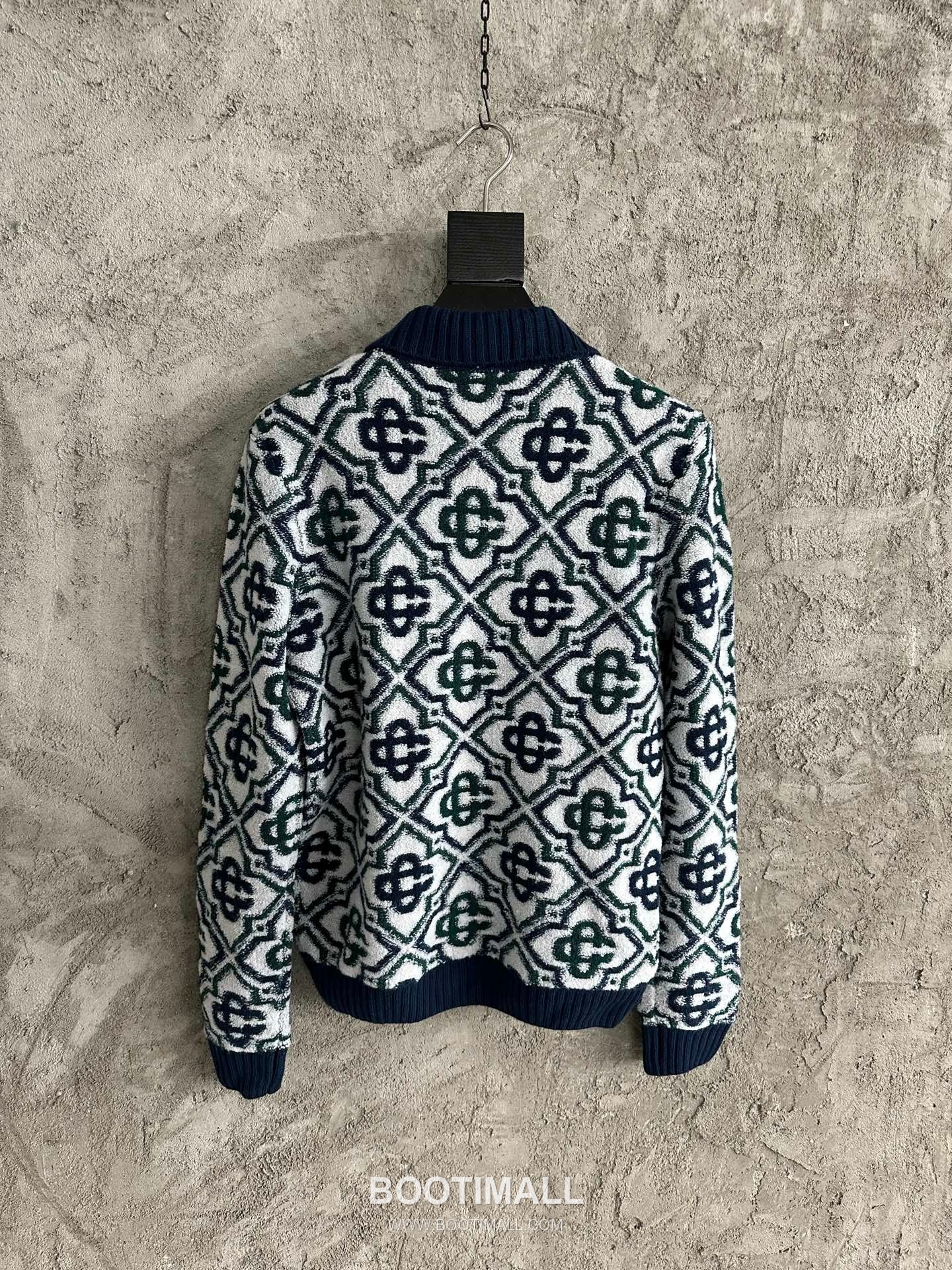 Casablanca Zip Knit Jacket Wool Navy 카사블랑카 집업 니트 자켓 울 네이비 2