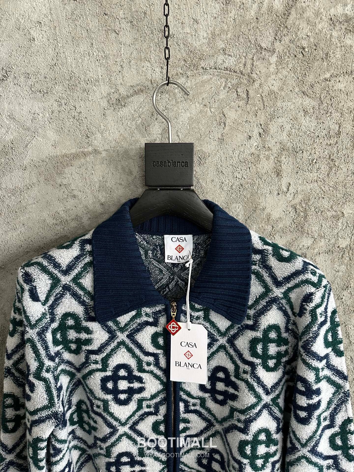 Casablanca Zip Knit Jacket Wool Navy 카사블랑카 집업 니트 자켓 울 네이비 3