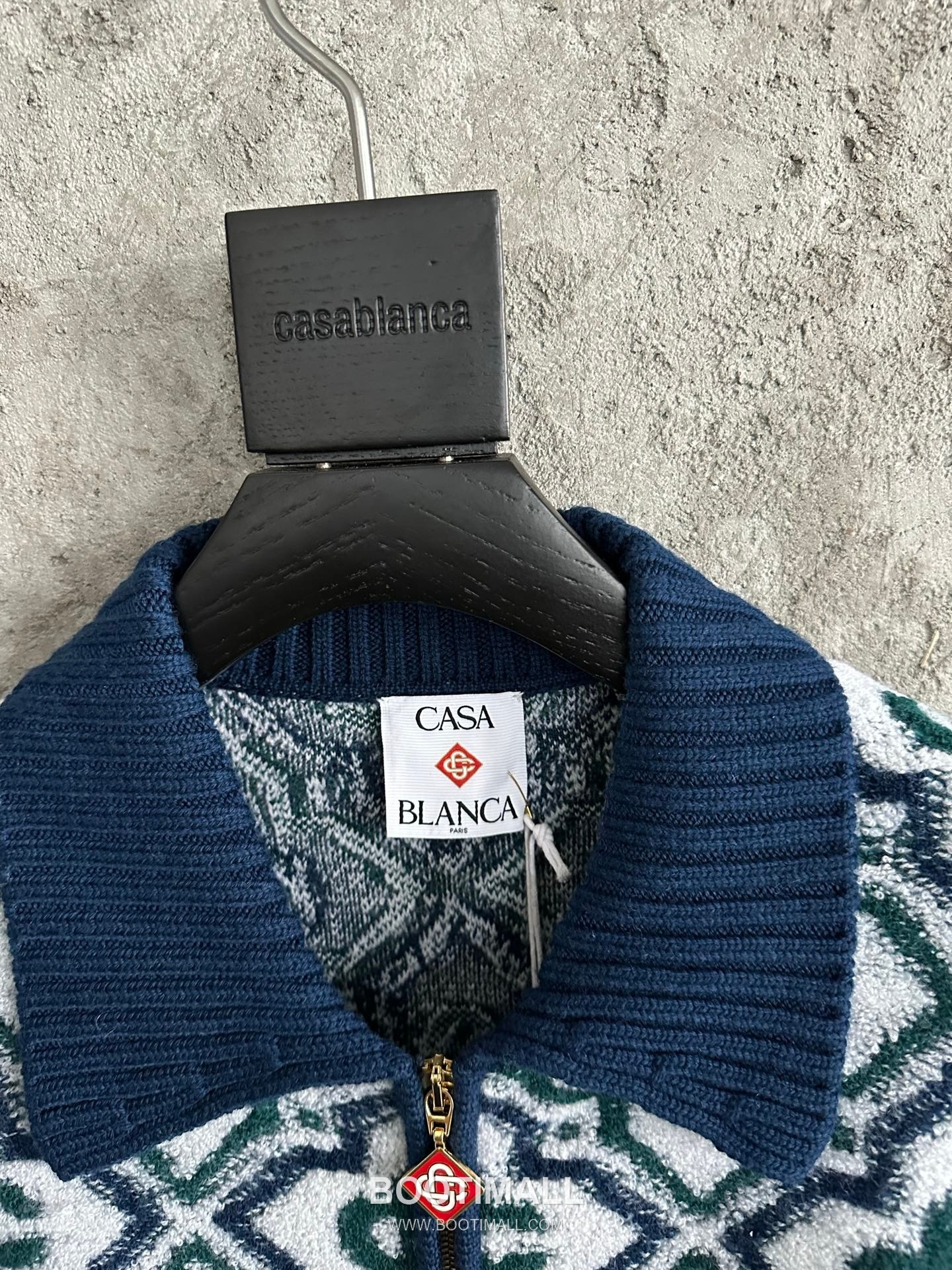 Casablanca Zip Knit Jacket Wool Navy 카사블랑카 집업 니트 자켓 울 네이비 4