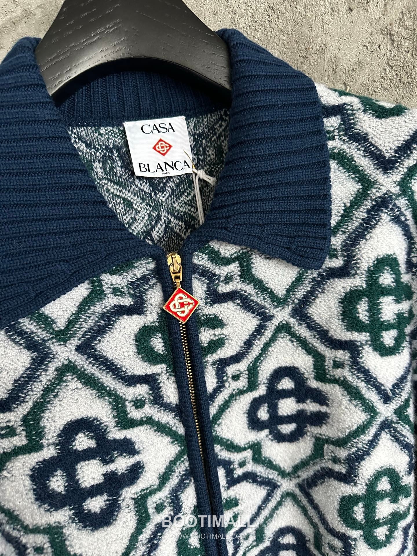 Casablanca Zip Knit Jacket Wool Navy 카사블랑카 집업 니트 자켓 울 네이비 6