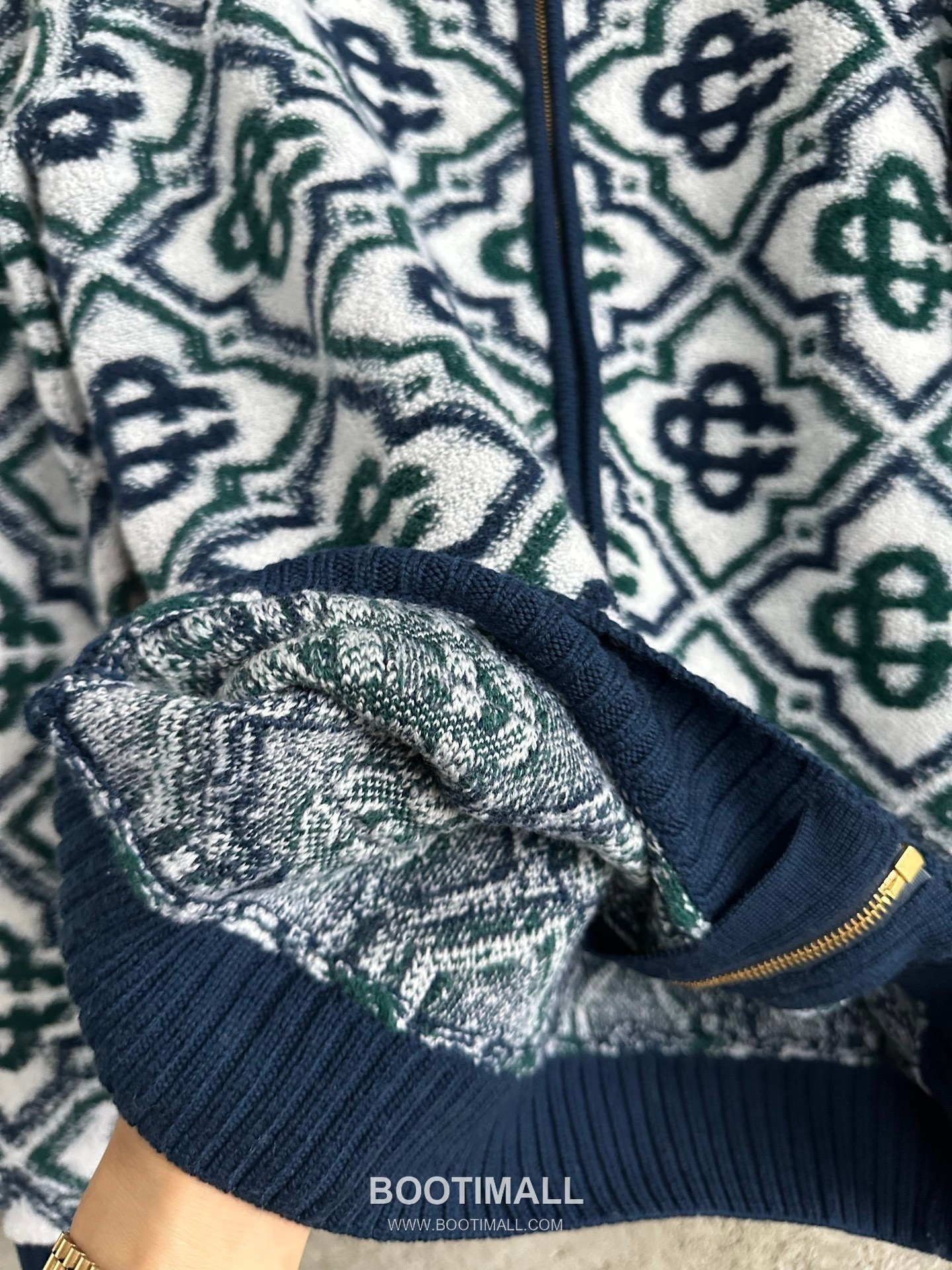 Casablanca Zip Knit Jacket Wool Navy 카사블랑카 집업 니트 자켓 울 네이비 8