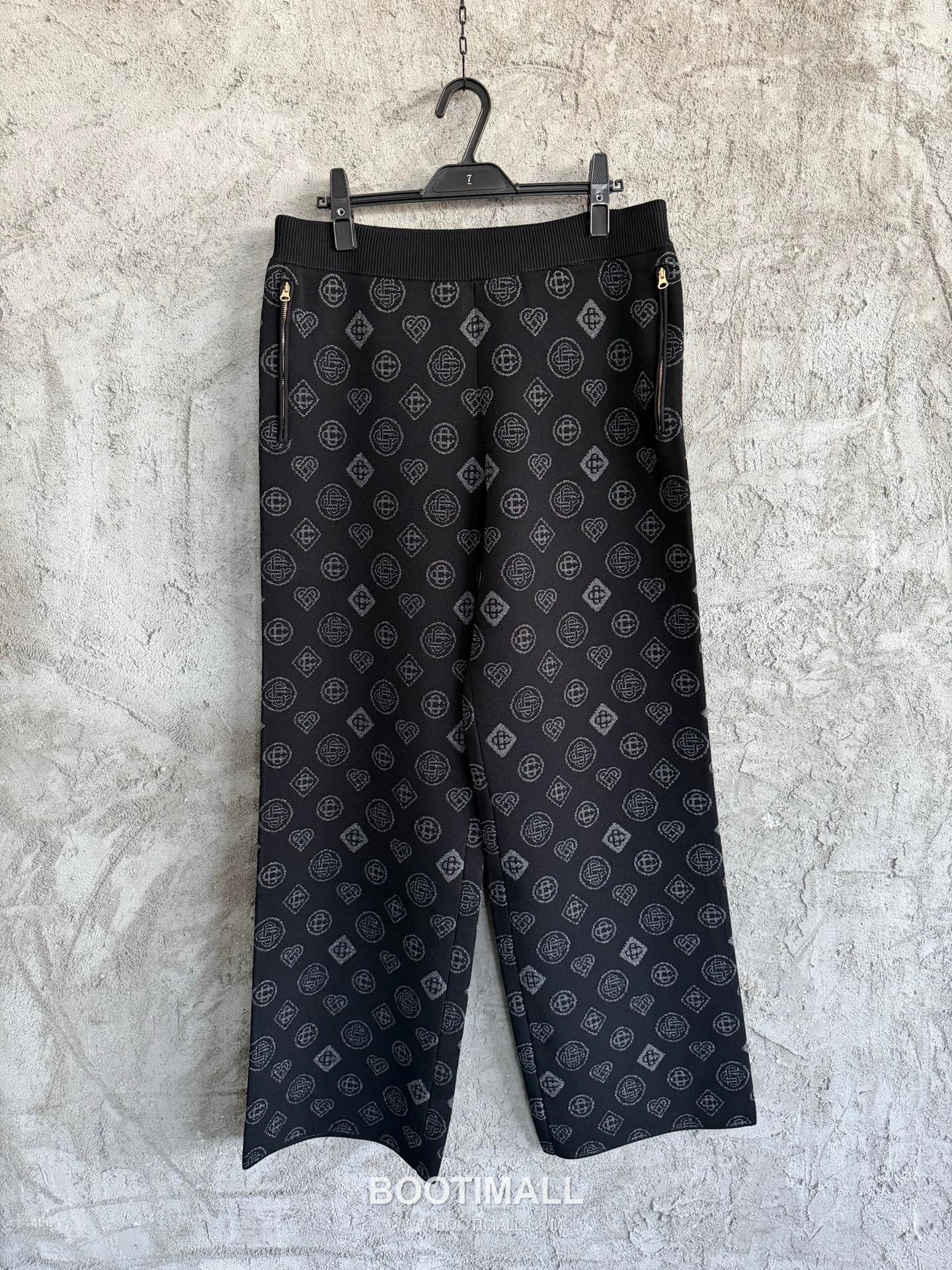 Casablanca Heart Knit Pants Viscose, Polyester, Rayon, Elastane Black 카사블랑카 하트 니트 팬츠 비스코스, 폴리에스터, 레이온, 엘라스틴 블랙 1