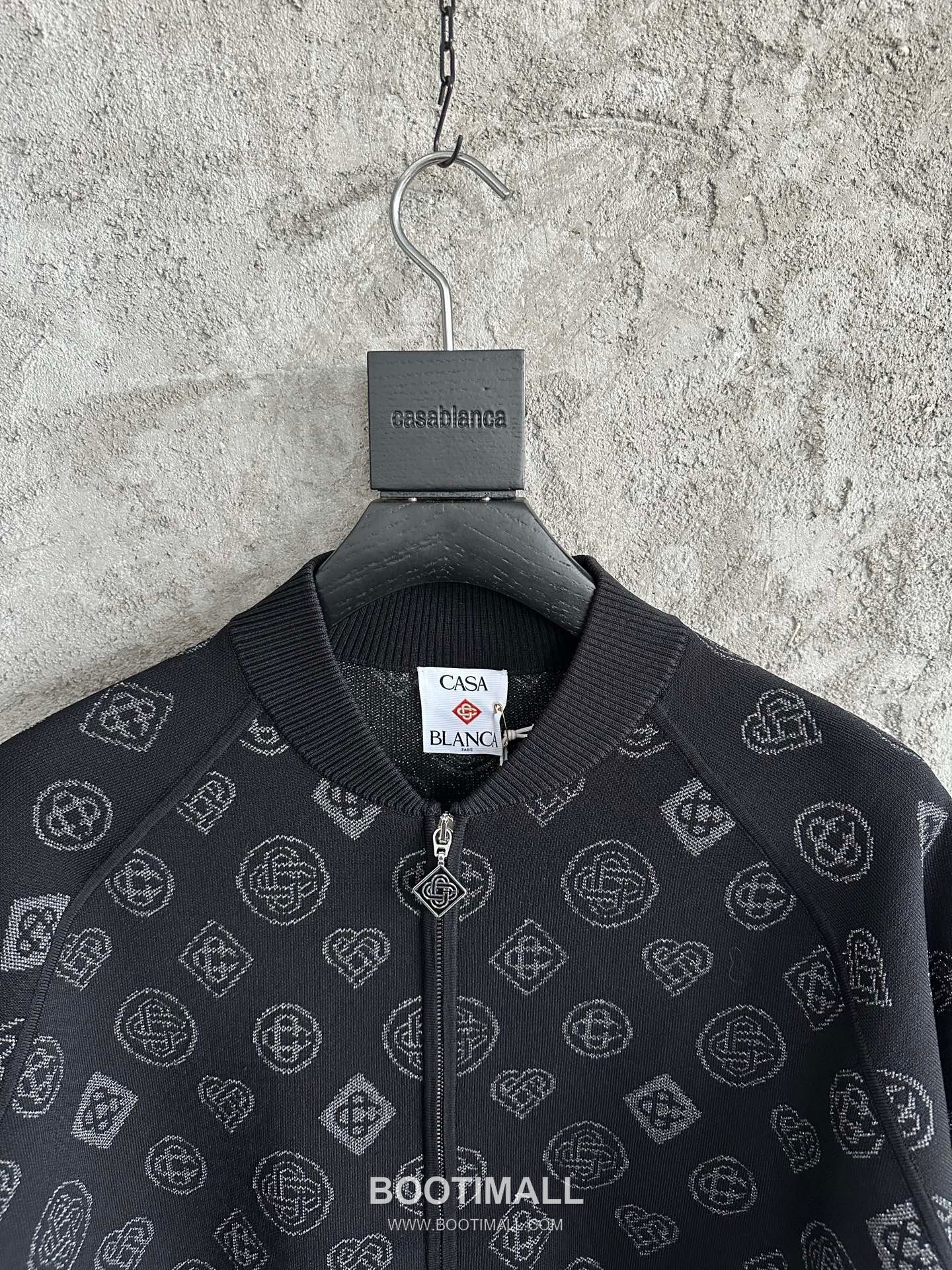 Casablanca Heart Zip Jacket Viscose, Polyester, Rayon, Elastane Black 카사블랑카 하트 지퍼 자켓 비스코스, 폴리에스터, 레이온, 엘라스테인 블랙 3