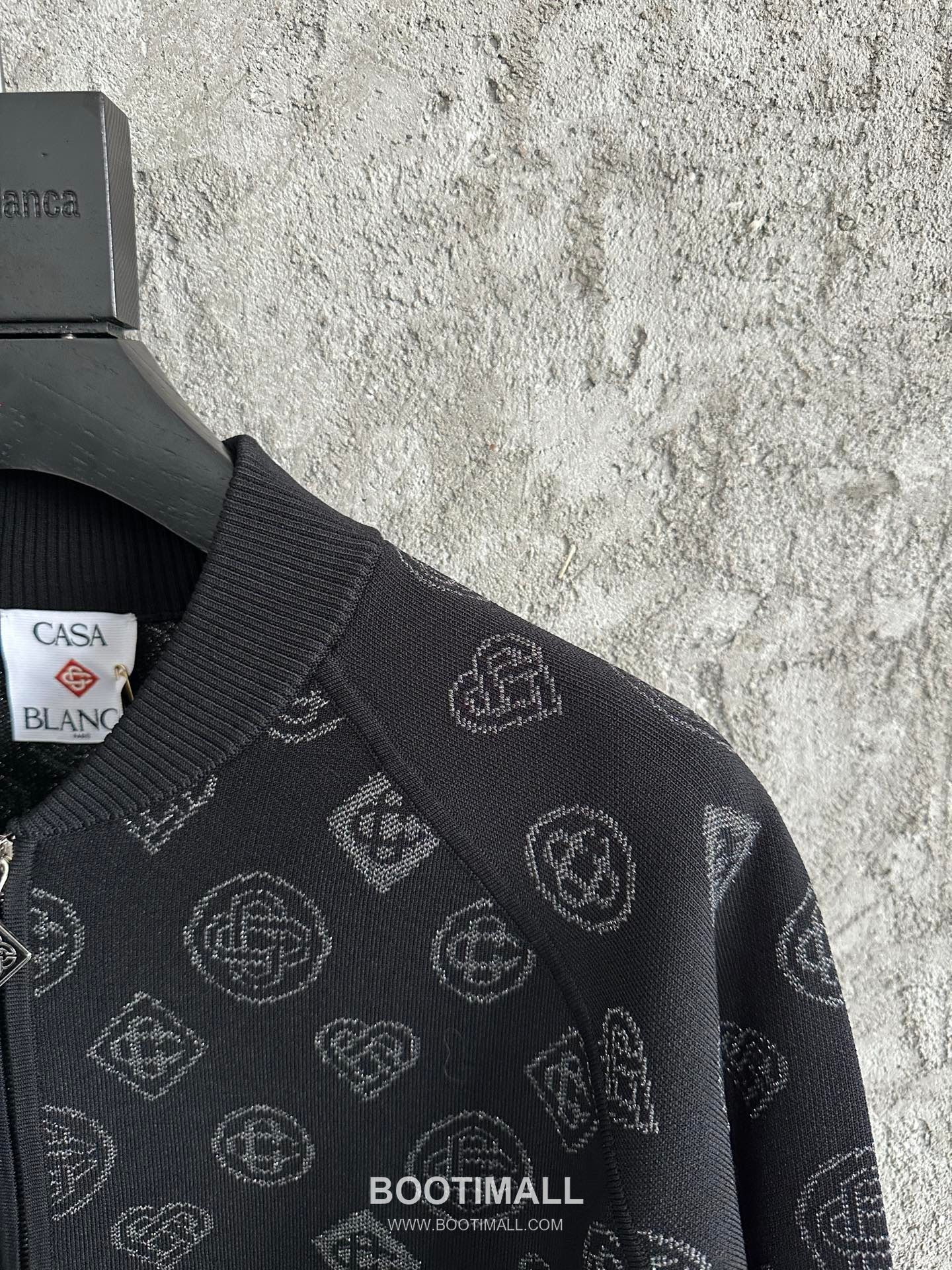 Casablanca Heart Zip Jacket Viscose, Polyester, Rayon, Elastane Black 카사블랑카 하트 지퍼 자켓 비스코스, 폴리에스터, 레이온, 엘라스테인 블랙 4