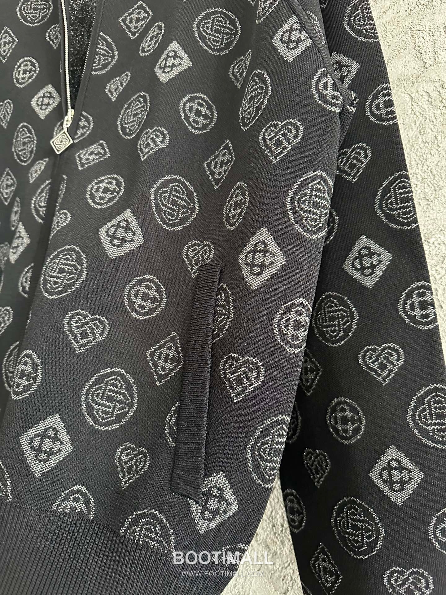 Casablanca Heart Zip Jacket Viscose, Polyester, Rayon, Elastane Black 카사블랑카 하트 지퍼 자켓 비스코스, 폴리에스터, 레이온, 엘라스테인 블랙 9