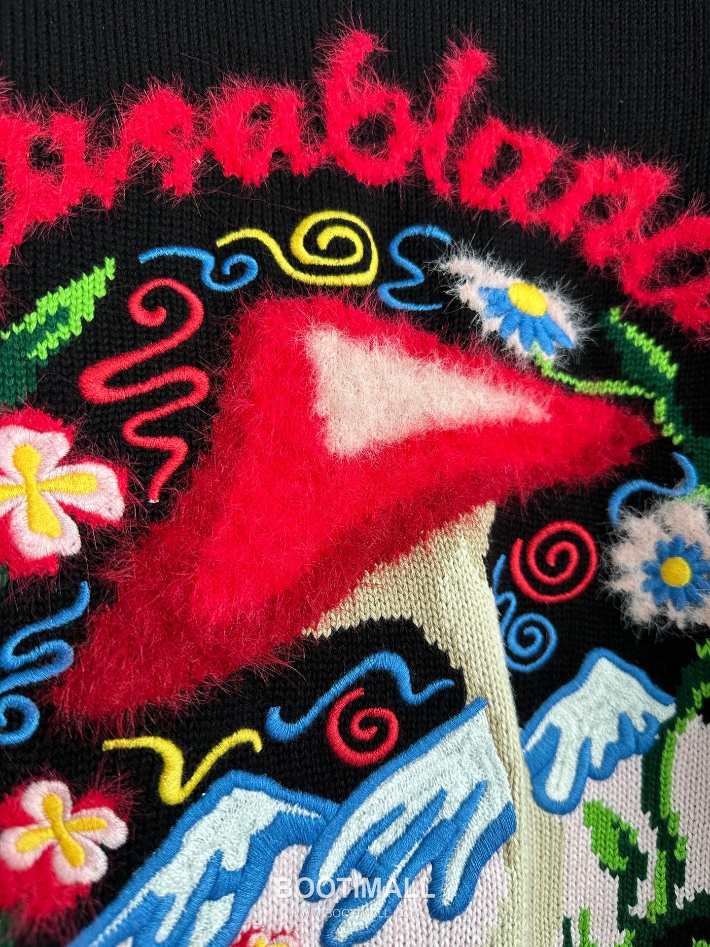 Casablanca Mushroom Jacquard Sweater Cotton Black Knit Sweater 카사블랑카 머쉬룸 자카드 스웨터 코튼 블랙 니트 스웨터 13