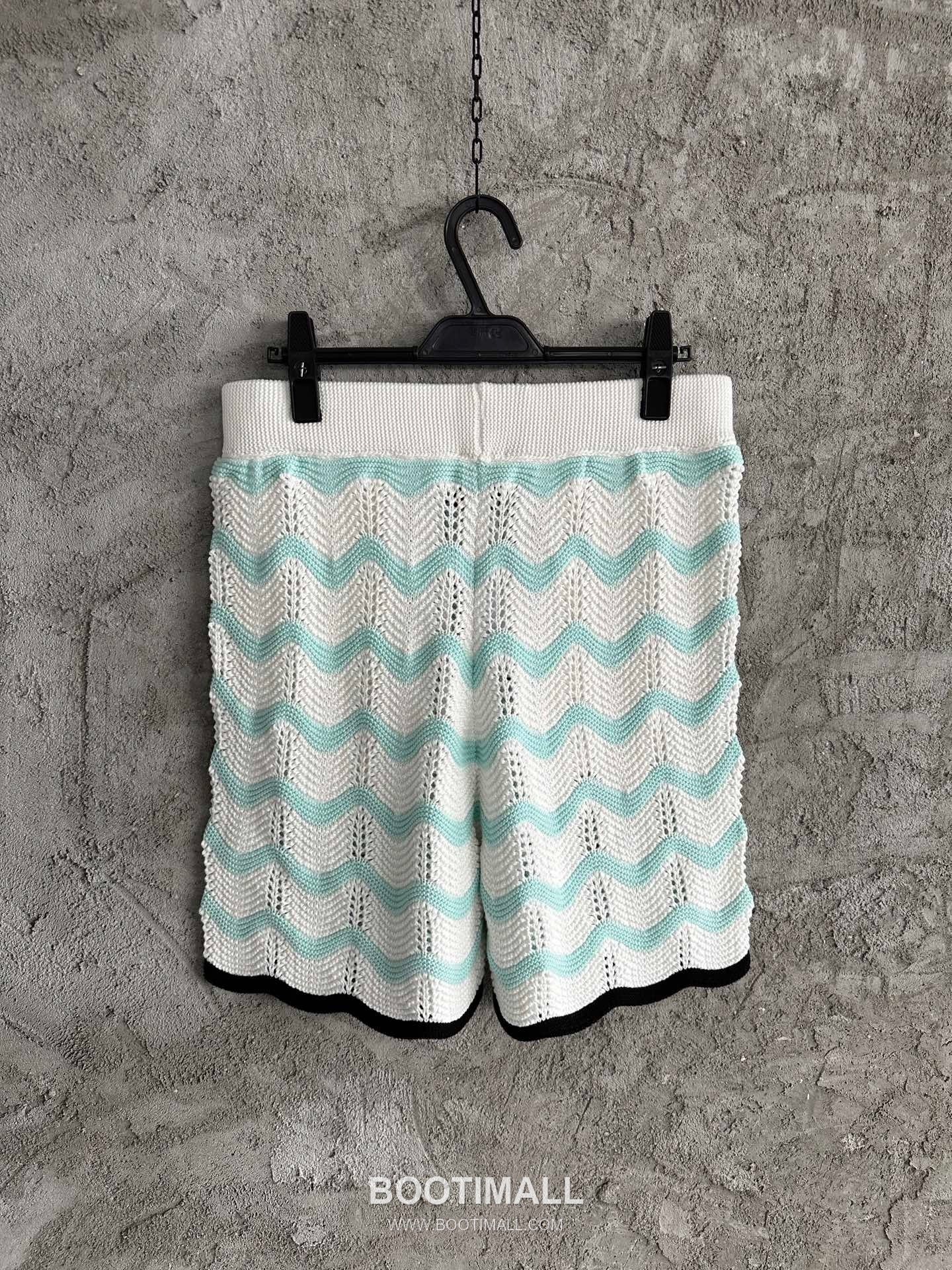 Casablanca Wave Knit Shorts Cotton Black 카사블랑카 웨이브 니트 쇼츠 코튼 블랙 5