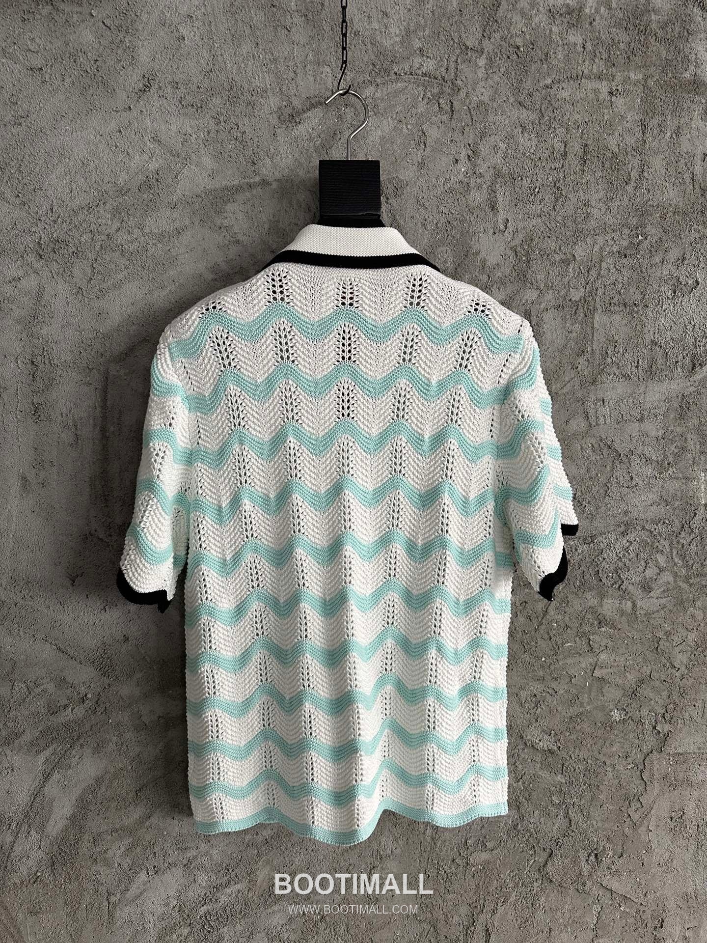 Casablanca Wave Knit Shirt Cotton Black 카사블랑카 웨이브 니트 셔츠 코튼 블랙 2