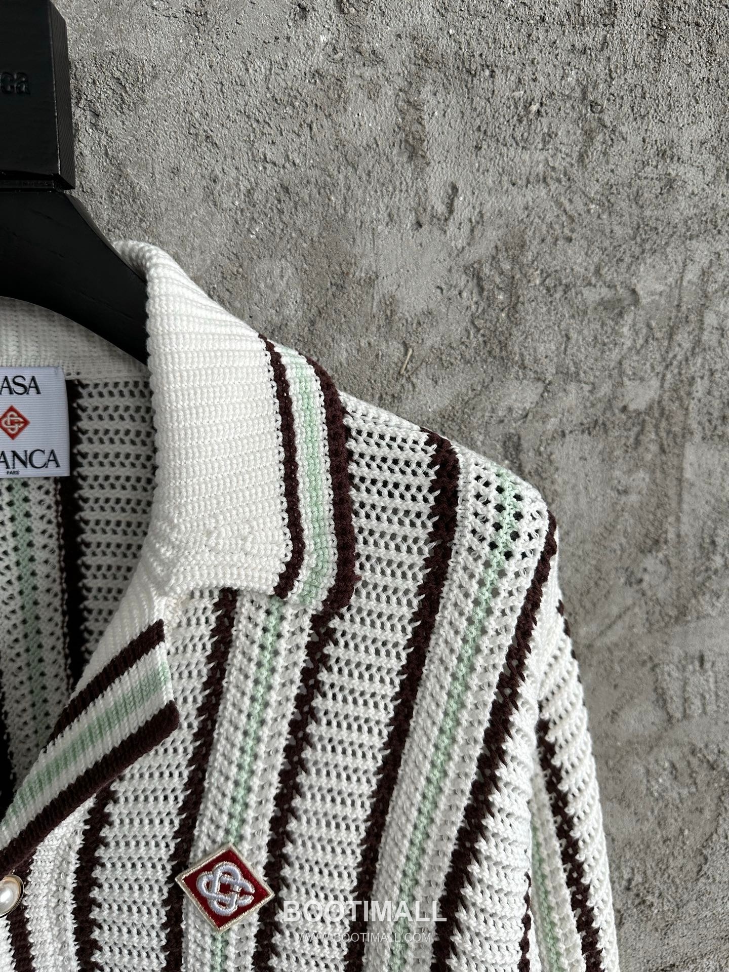 Casablanca Striped Knit Cardigan Cotton Brown 카사블랑카 스트라이프 니트 카디건 코튼 브라운 5