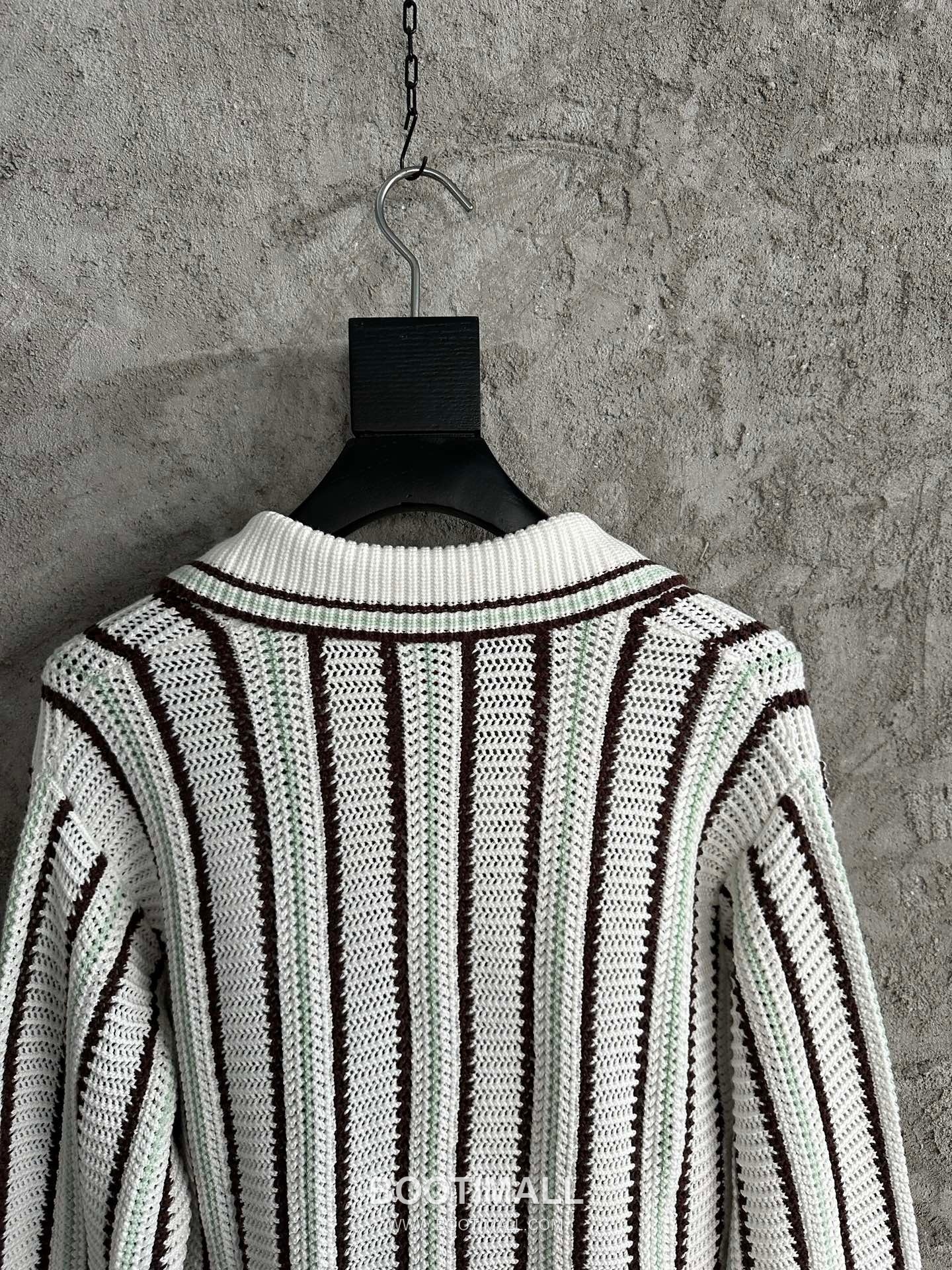 Casablanca Striped Knit Cardigan Cotton Brown 카사블랑카 스트라이프 니트 카디건 코튼 브라운 9