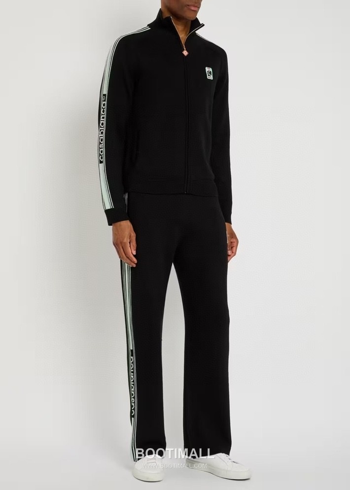 Casablanca Side-Stripe Knit Jacket Wool Black 카사블랑카 사이드 스트라이프 니트 자켓 울 블랙 3