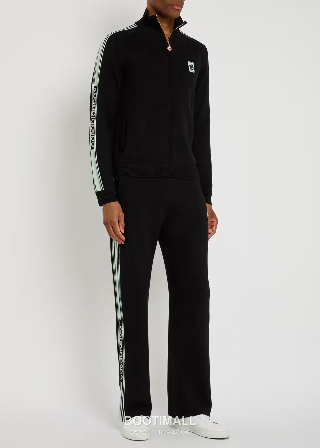 Casablanca Side Stripe Knit Pants Wool Black 카사블랑카 사이드 스트라이프 니트 팬츠 울 블랙 3