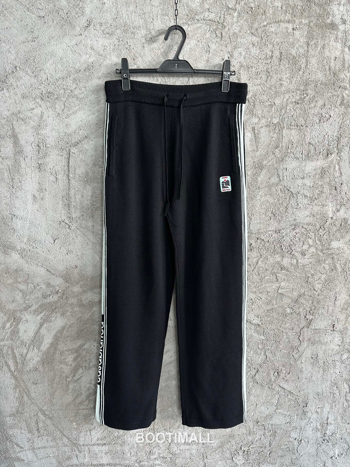 Casablanca Side Stripe Knit Pants Wool Black 카사블랑카 사이드 스트라이프 니트 팬츠 울 블랙 4