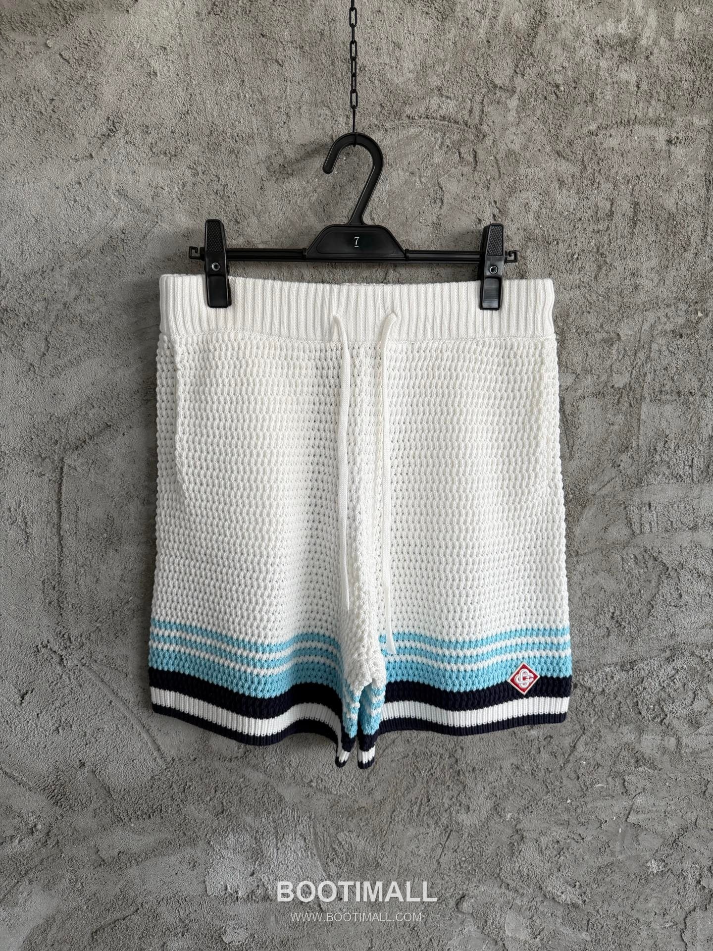 Casablanca Woven Stripe Shorts Cotton White 카사블랑카 우븐 스트라이프 쇼츠 코튼 화이트 5