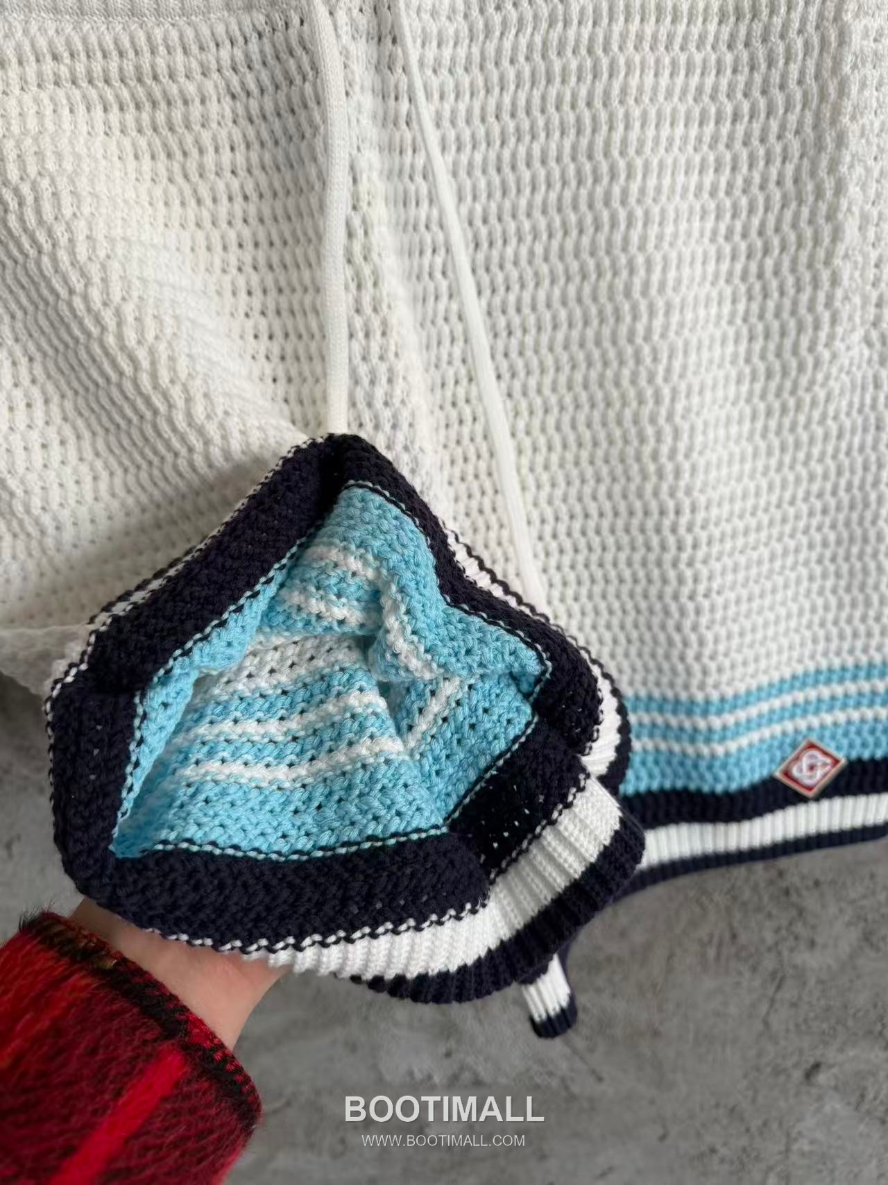 Casablanca Woven Stripe Shorts Cotton White 카사블랑카 우븐 스트라이프 쇼츠 코튼 화이트 12