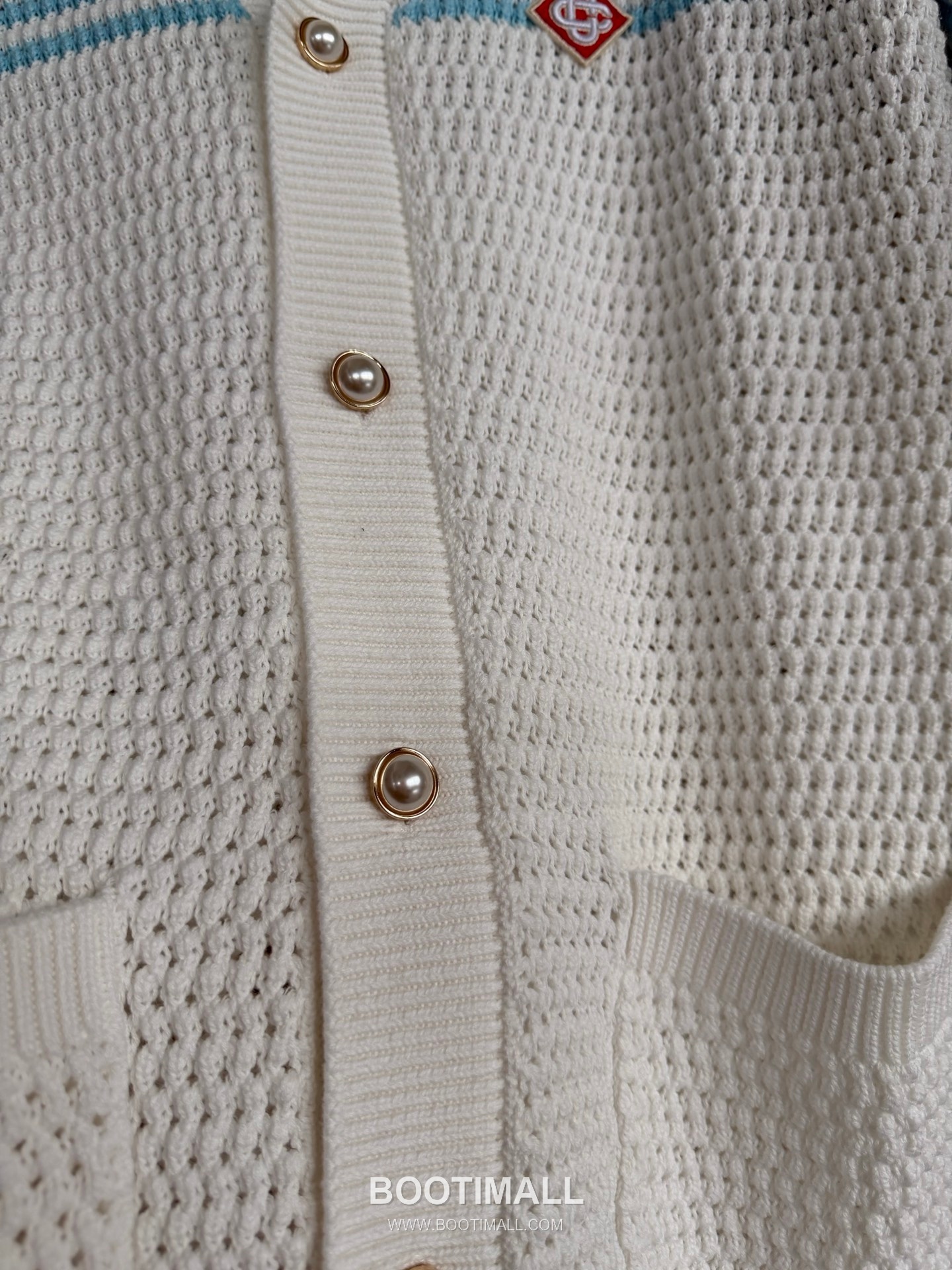 Casablanca Woven Stripe Shirt Cotton Navy Short Sleeve Shirt 카사블랑카 위븐 스트라이프 셔츠 코튼 네이비 반팔 셔츠 7