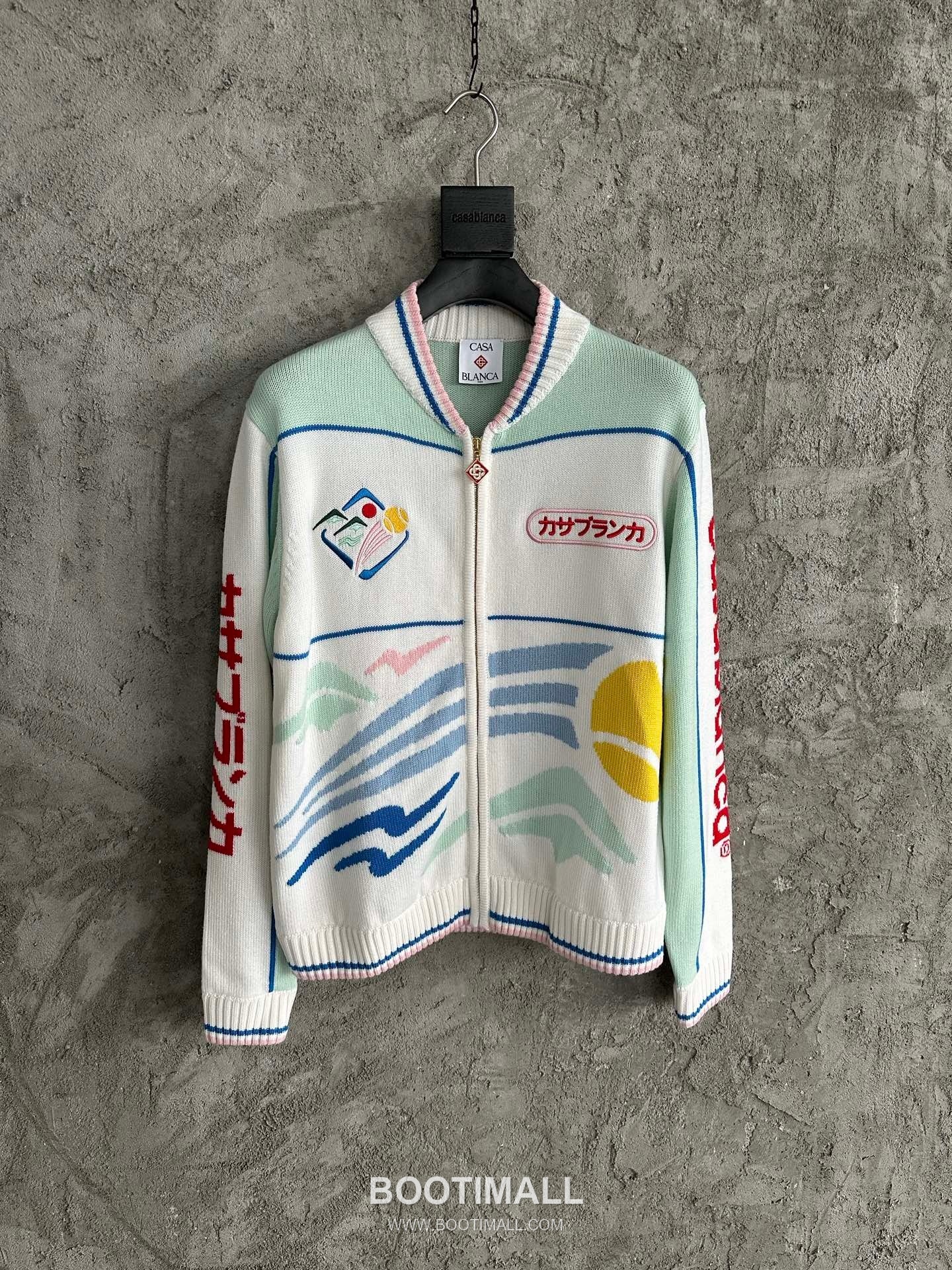 Casablanca Mountain Knit Cardigan Wool White 카사블랑카 마운틴 니트 가디건 울 화이트 2