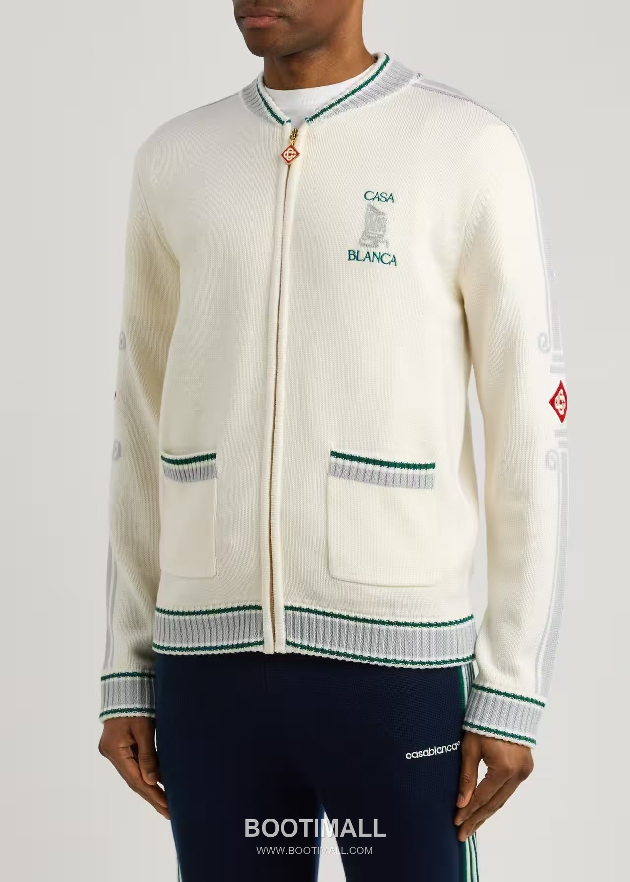 Casablanca Portrait Wool Cardigan Wool White 카사블랑카 인물 패턴 울 가디건 울 화이트 3