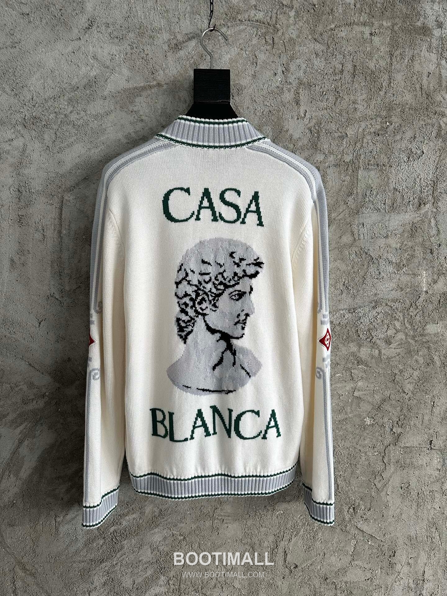 Casablanca Portrait Wool Cardigan Wool White 카사블랑카 인물 패턴 울 가디건 울 화이트 5
