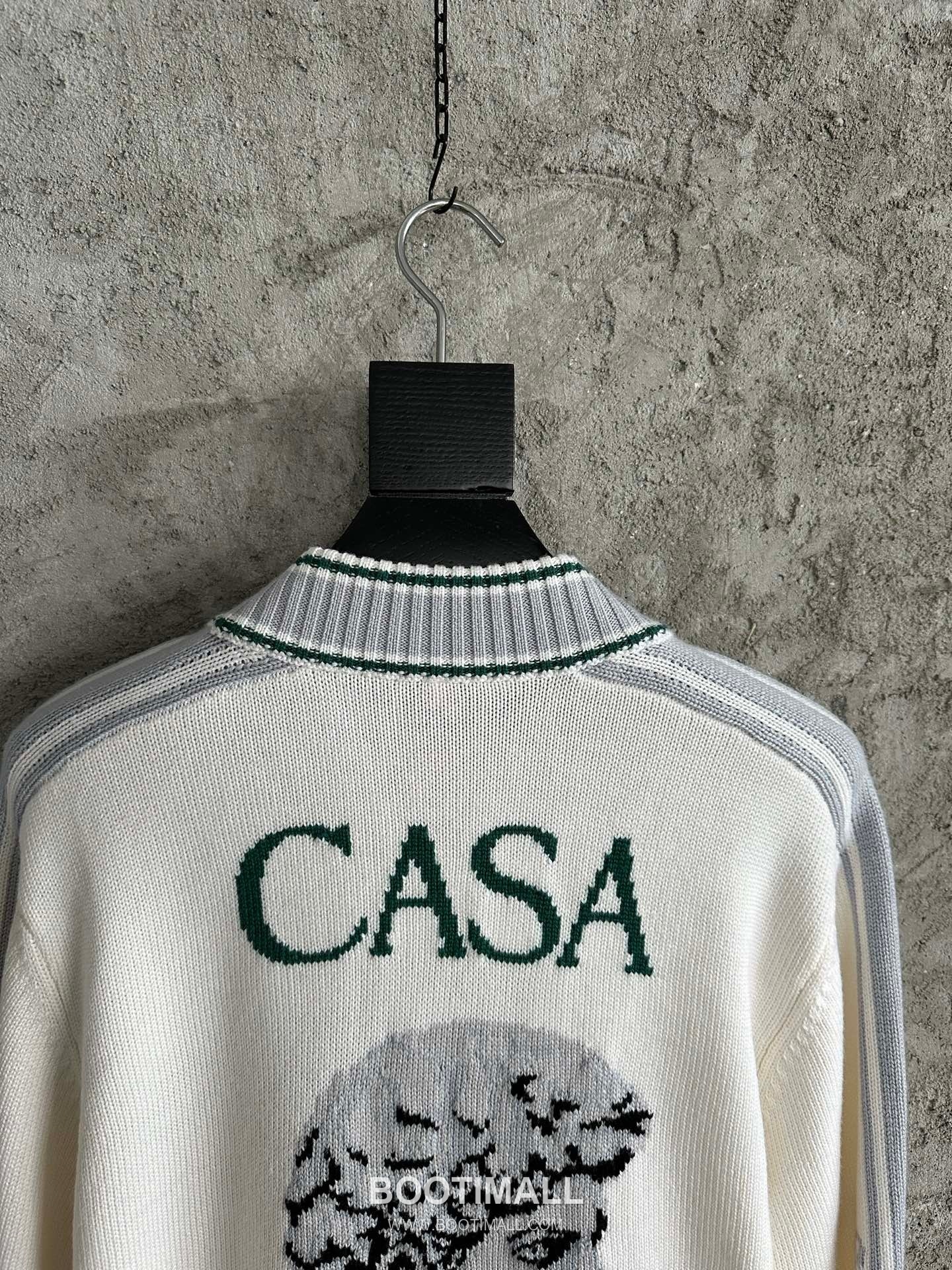 Casablanca Portrait Wool Cardigan Wool White 카사블랑카 인물 패턴 울 가디건 울 화이트 12