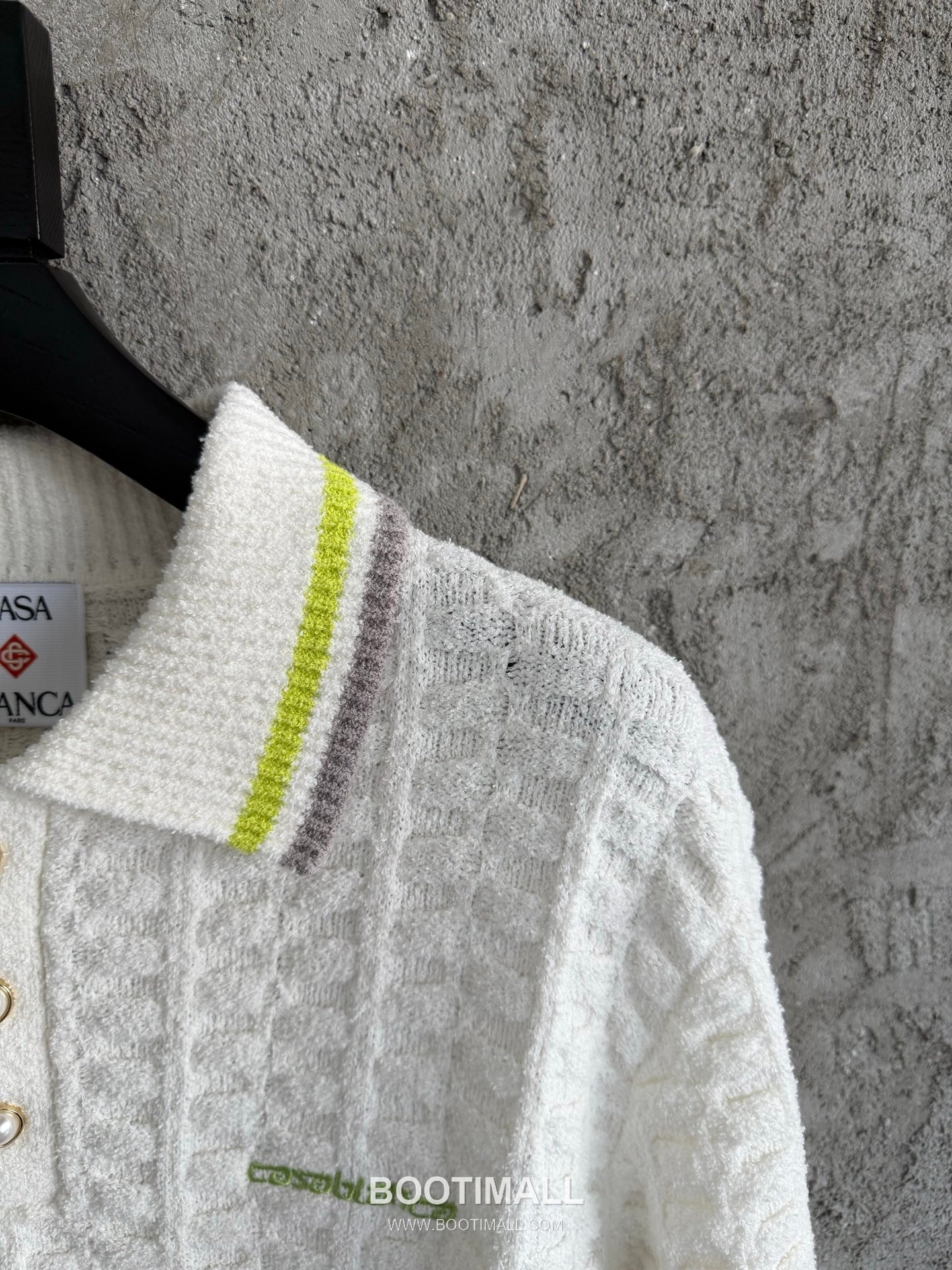 Casablanca Terry Cotton Polo Cotton White Polo Shirt 카사블랑카 테리 코튼 폴로 코튼 화이트 폴로 셔츠 4