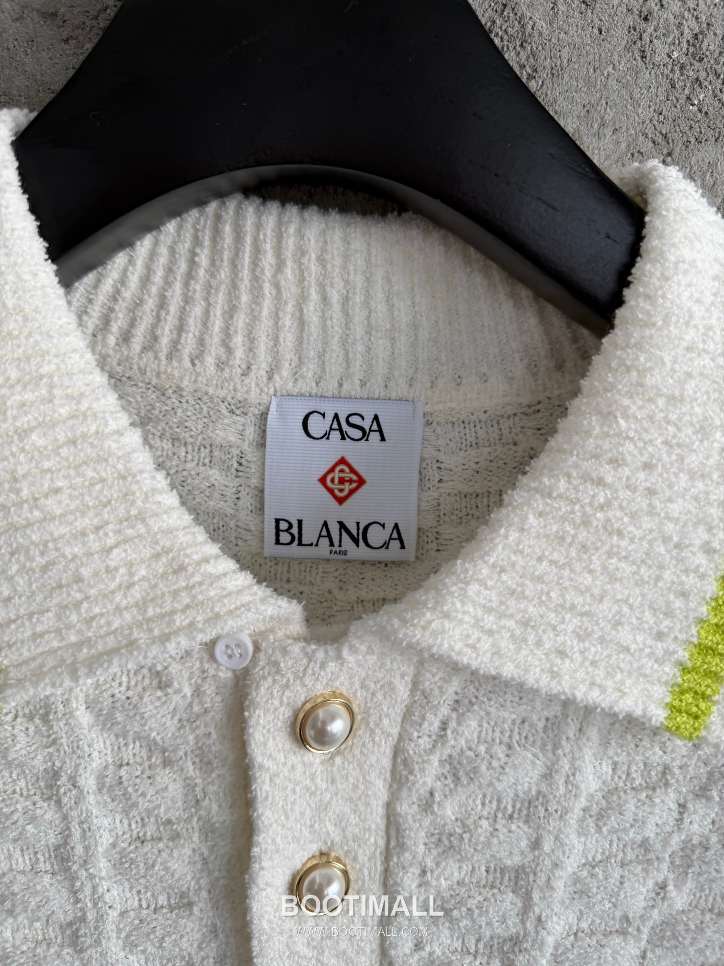 Casablanca Terry Cotton Polo Cotton White Polo Shirt 카사블랑카 테리 코튼 폴로 코튼 화이트 폴로 셔츠 5