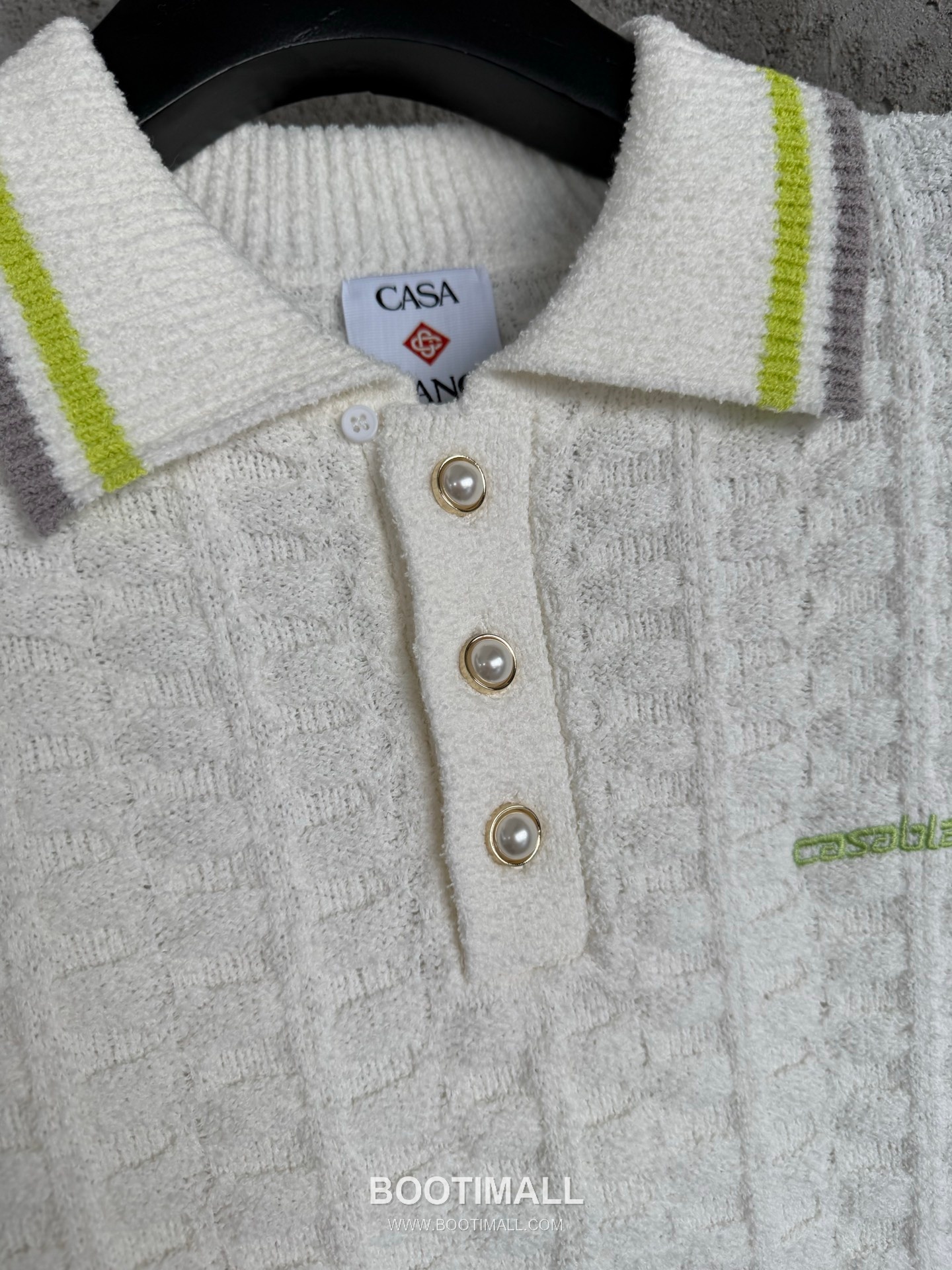 Casablanca Terry Cotton Polo Cotton White Polo Shirt 카사블랑카 테리 코튼 폴로 코튼 화이트 폴로 셔츠 6