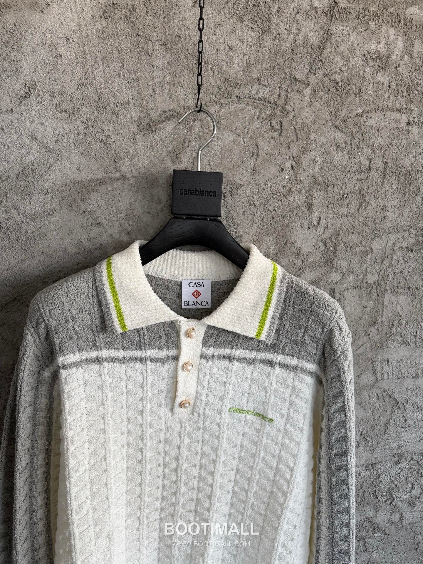 Casablanca Terry Polo Shirt Cotton White 카사블랑카 테리 폴로 셔츠 코튼 화이트 4