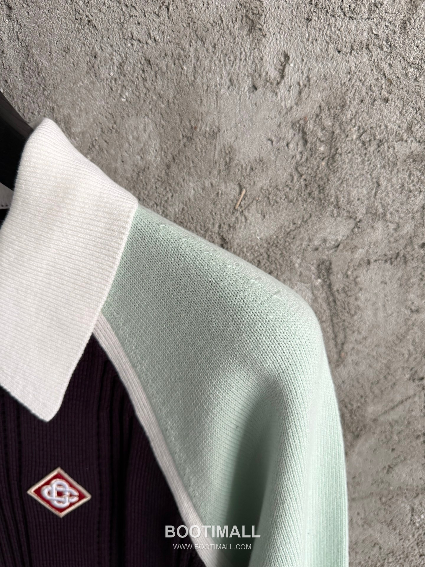 Casablanca Colorblock Polo Shirt Cotton Burgundy 카사블랑카 컬러블록 폴로 셔츠 코튼 버건디 7