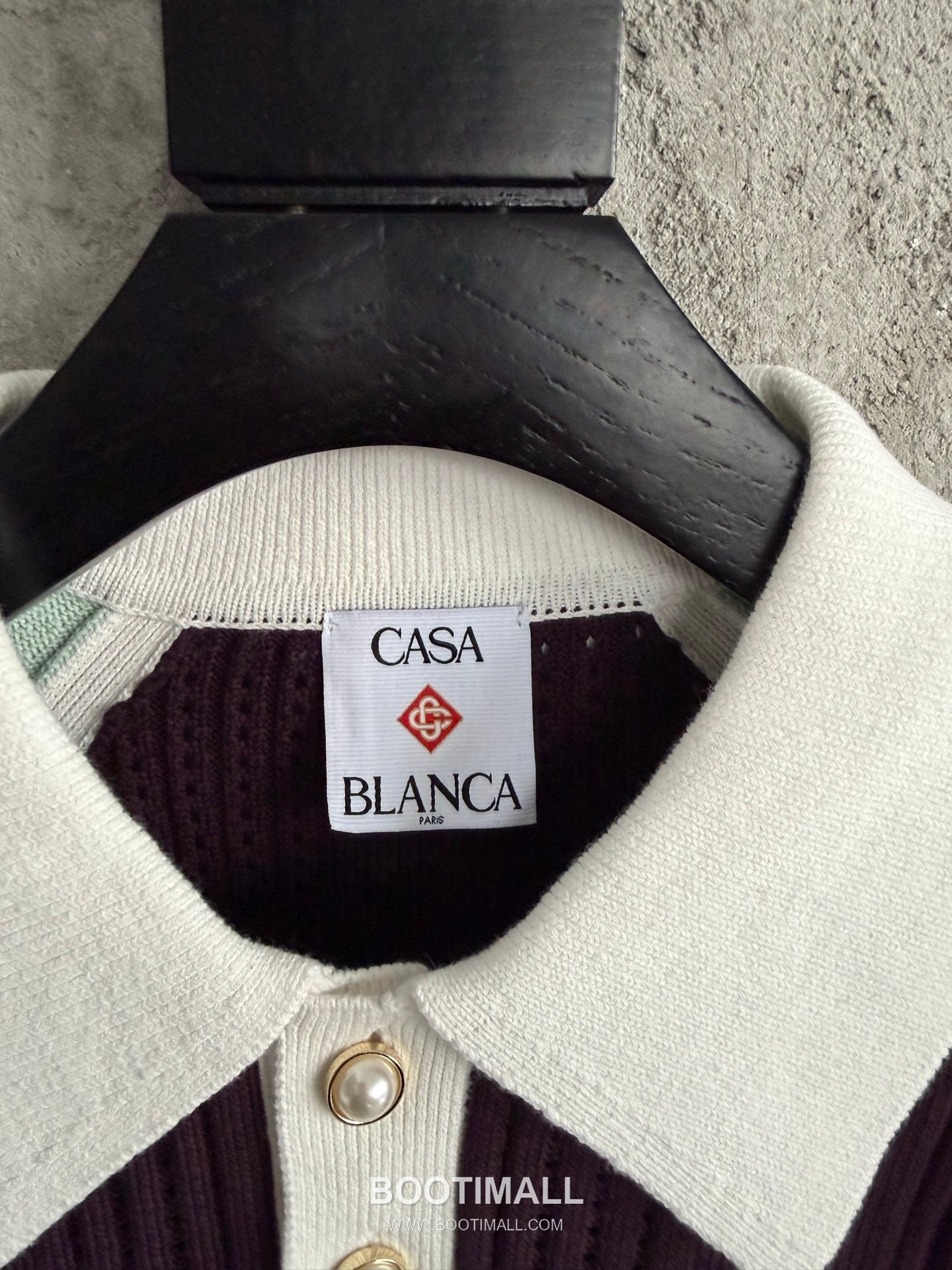 Casablanca Colorblock Polo Shirt Cotton Burgundy 카사블랑카 컬러블록 폴로 셔츠 코튼 버건디 8