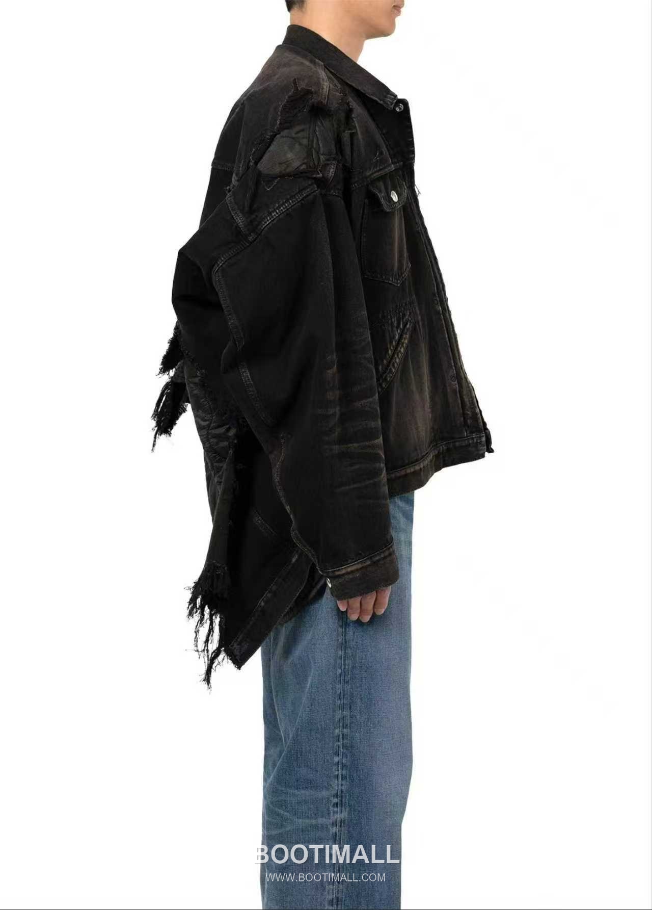 Maison Mihara Yasuhiro Layered Denim Jacket Denim Black 메종 미하라 야스히로 레이어드 데님 자켓 데님 블랙 1