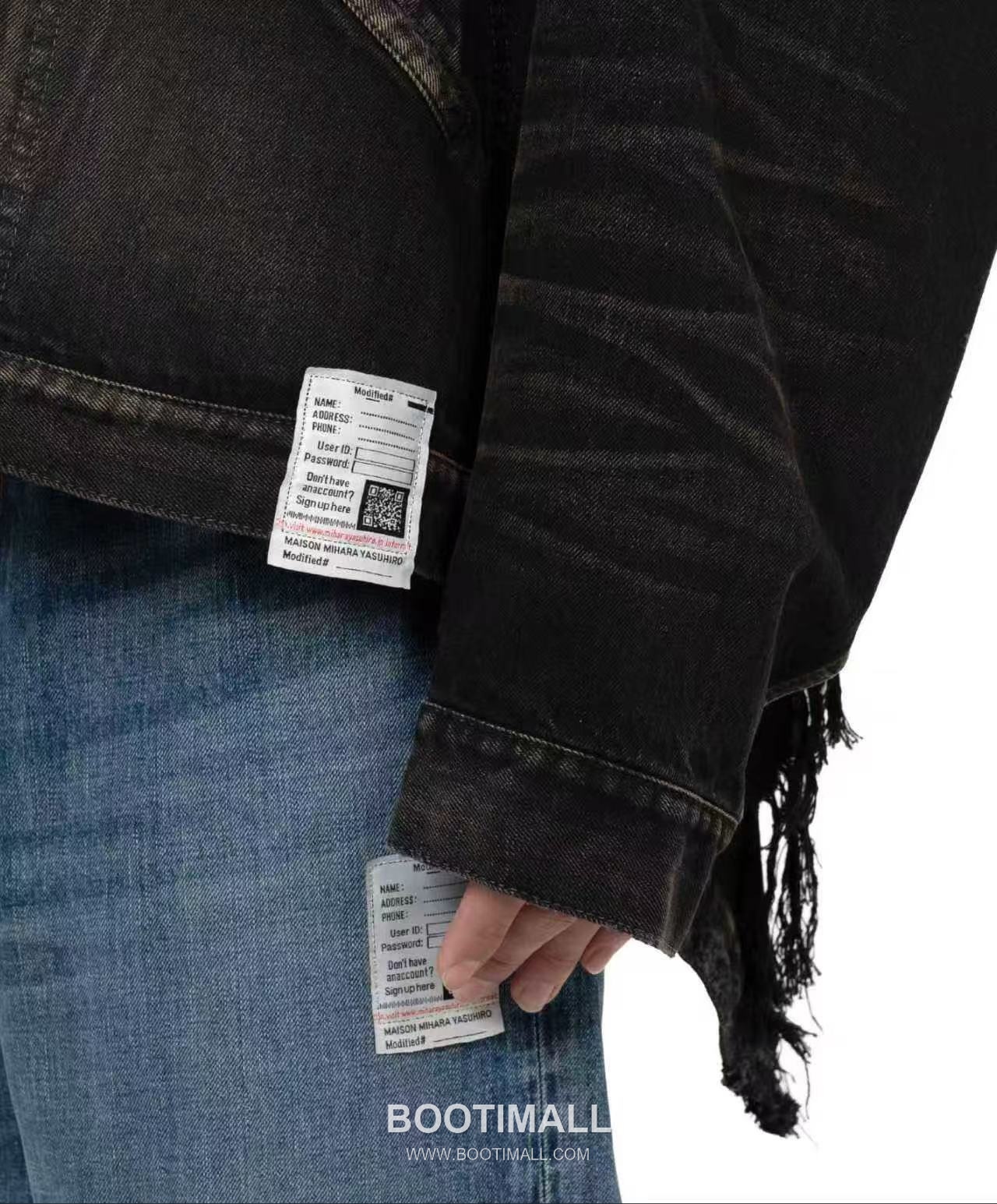 Maison Mihara Yasuhiro Layered Denim Jacket Denim Black 메종 미하라 야스히로 레이어드 데님 자켓 데님 블랙 2