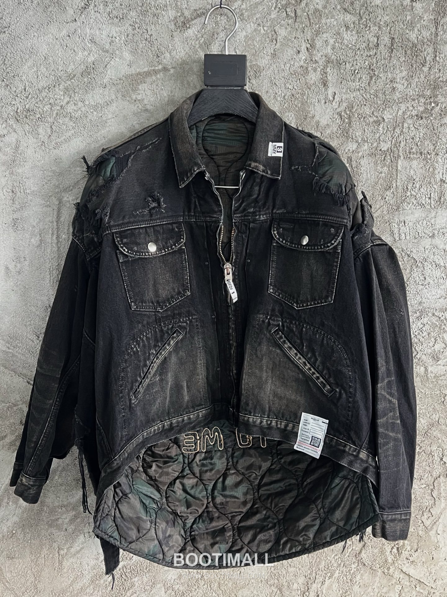 Maison Mihara Yasuhiro Layered Denim Jacket Denim Black 메종 미하라 야스히로 레이어드 데님 자켓 데님 블랙 4