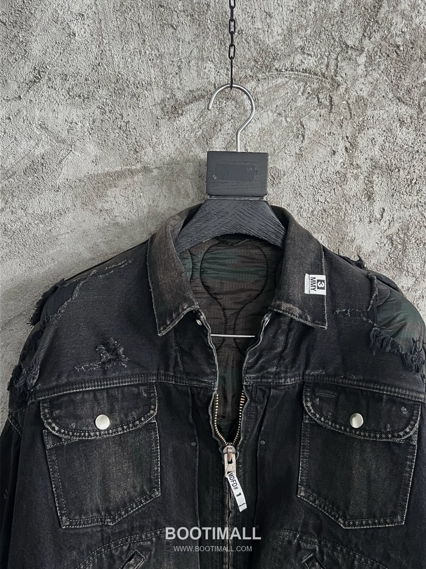 Maison Mihara Yasuhiro Layered Denim Jacket Denim Black 메종 미하라 야스히로 레이어드 데님 자켓 데님 블랙 5
