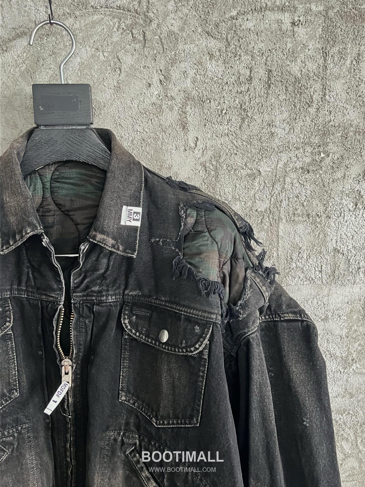 Maison Mihara Yasuhiro Layered Denim Jacket Denim Black 메종 미하라 야스히로 레이어드 데님 자켓 데님 블랙 6