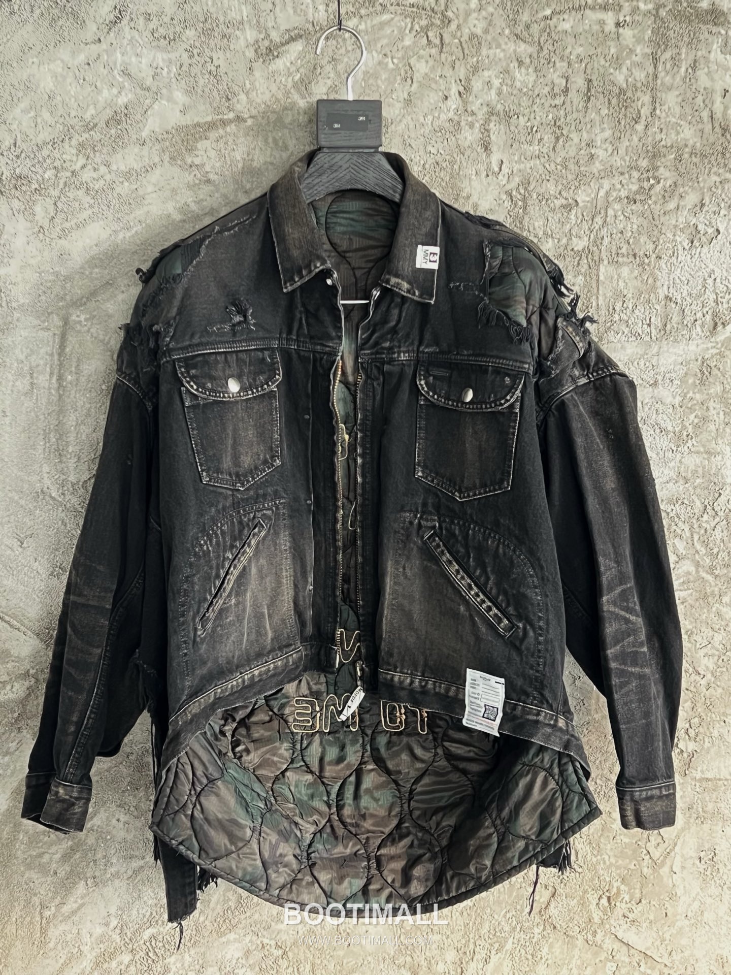 Maison Mihara Yasuhiro Layered Denim Jacket Denim Black 메종 미하라 야스히로 레이어드 데님 자켓 데님 블랙 12