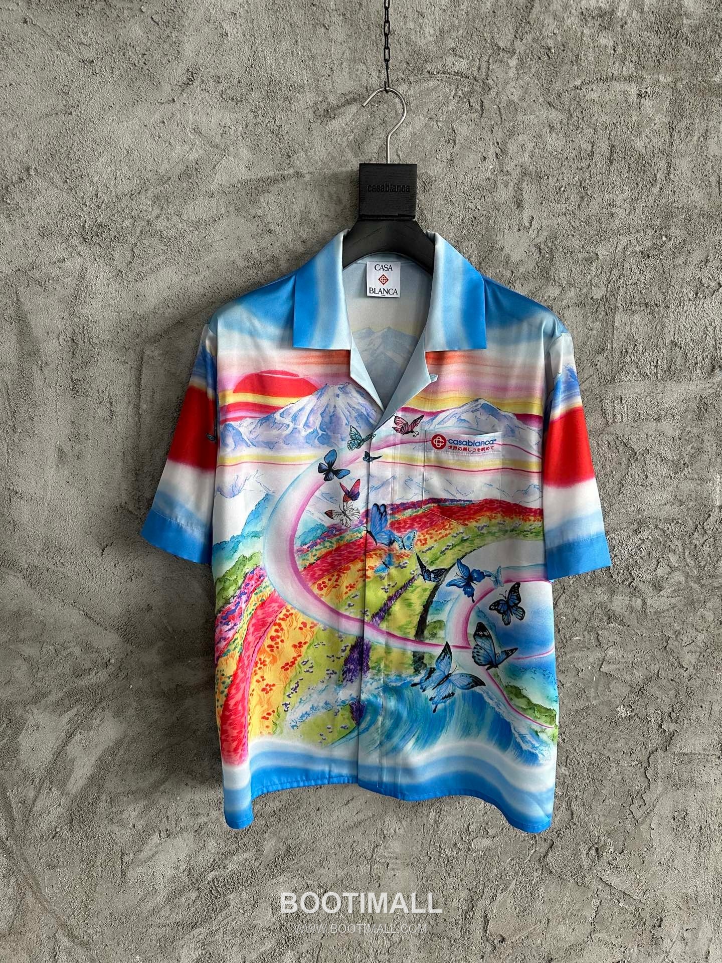 Casablanca Butterfly Silk Shirt Silk Blue 카사블랑카 버터플라이 실크 셔츠 실크 블루 1