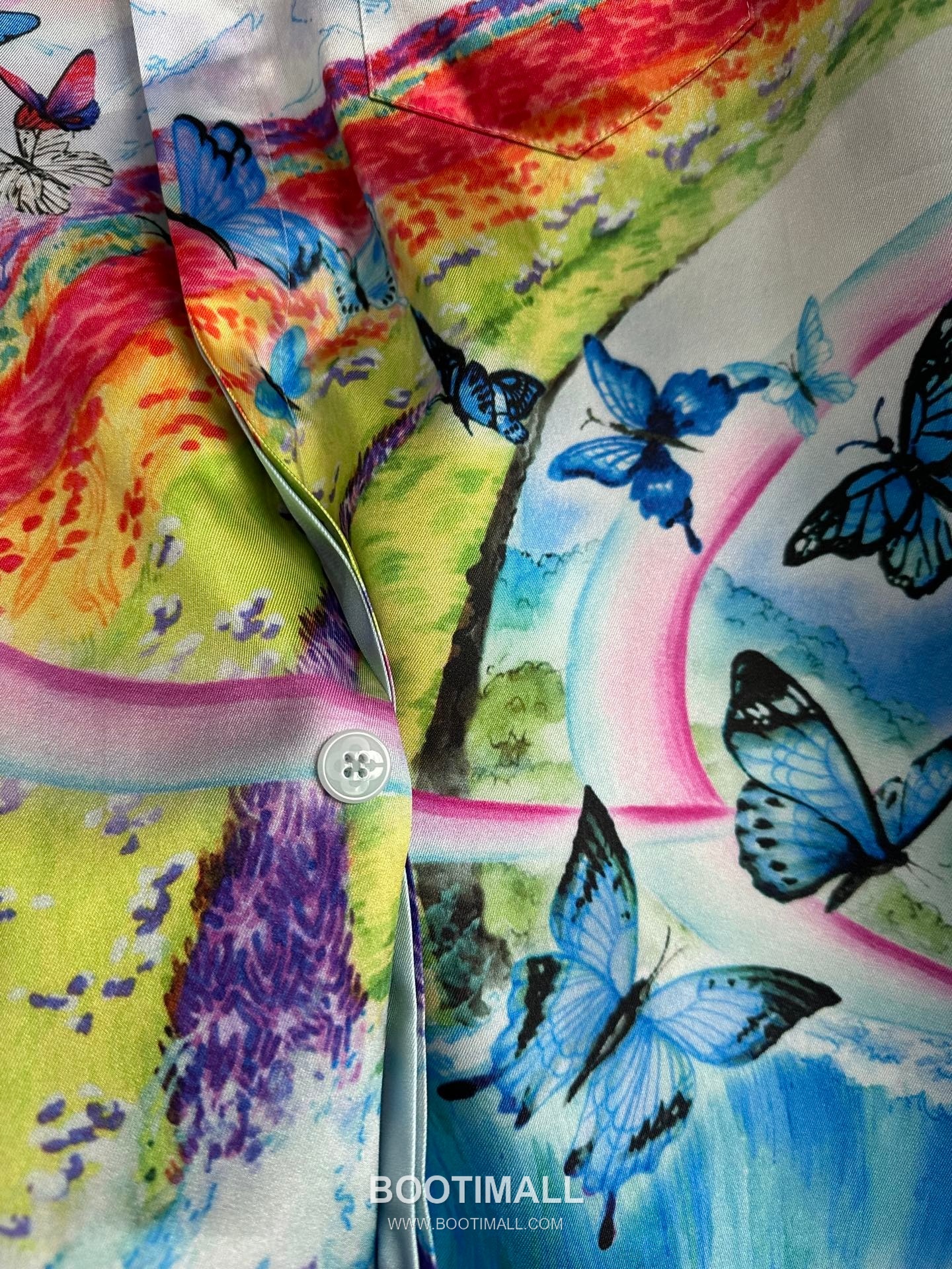 Casablanca Butterfly Silk Shirt Silk Blue 카사블랑카 버터플라이 실크 셔츠 실크 블루 8