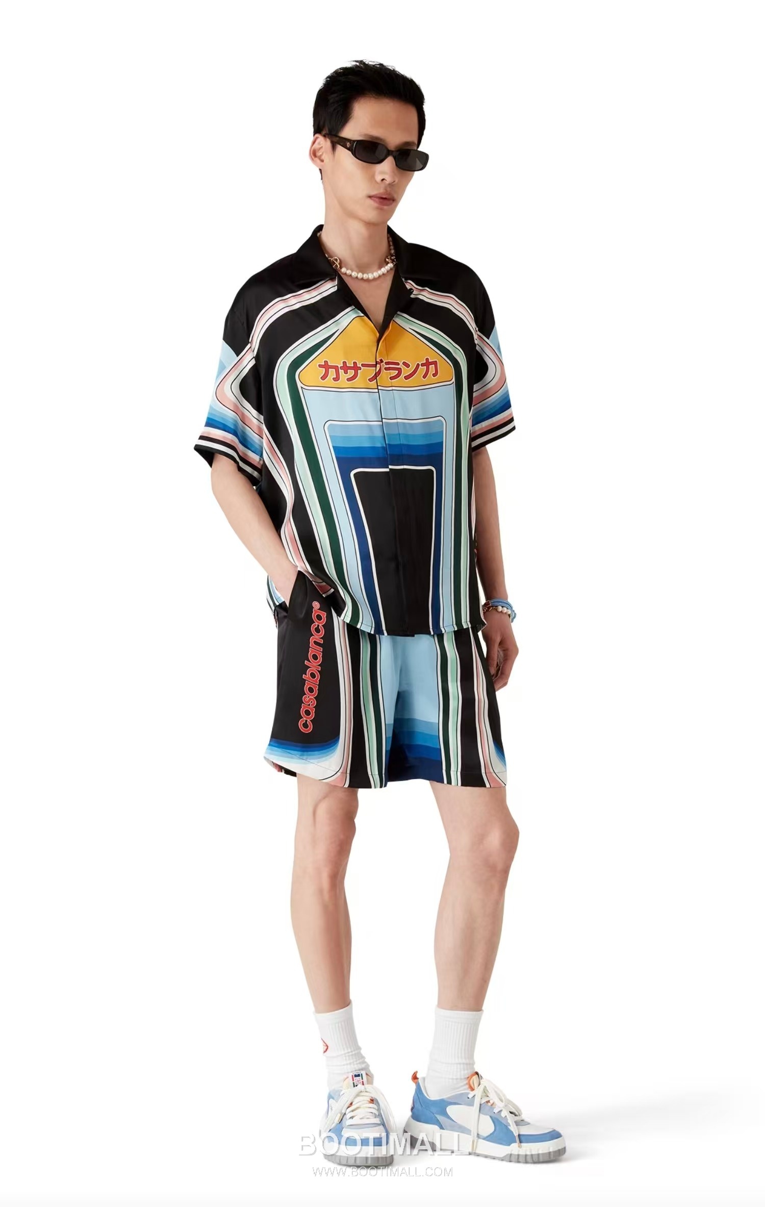 Casablanca Mountain Print Shorts Silk Black 카사블랑카 마운틴 프린트 쇼츠 실크 블랙 1