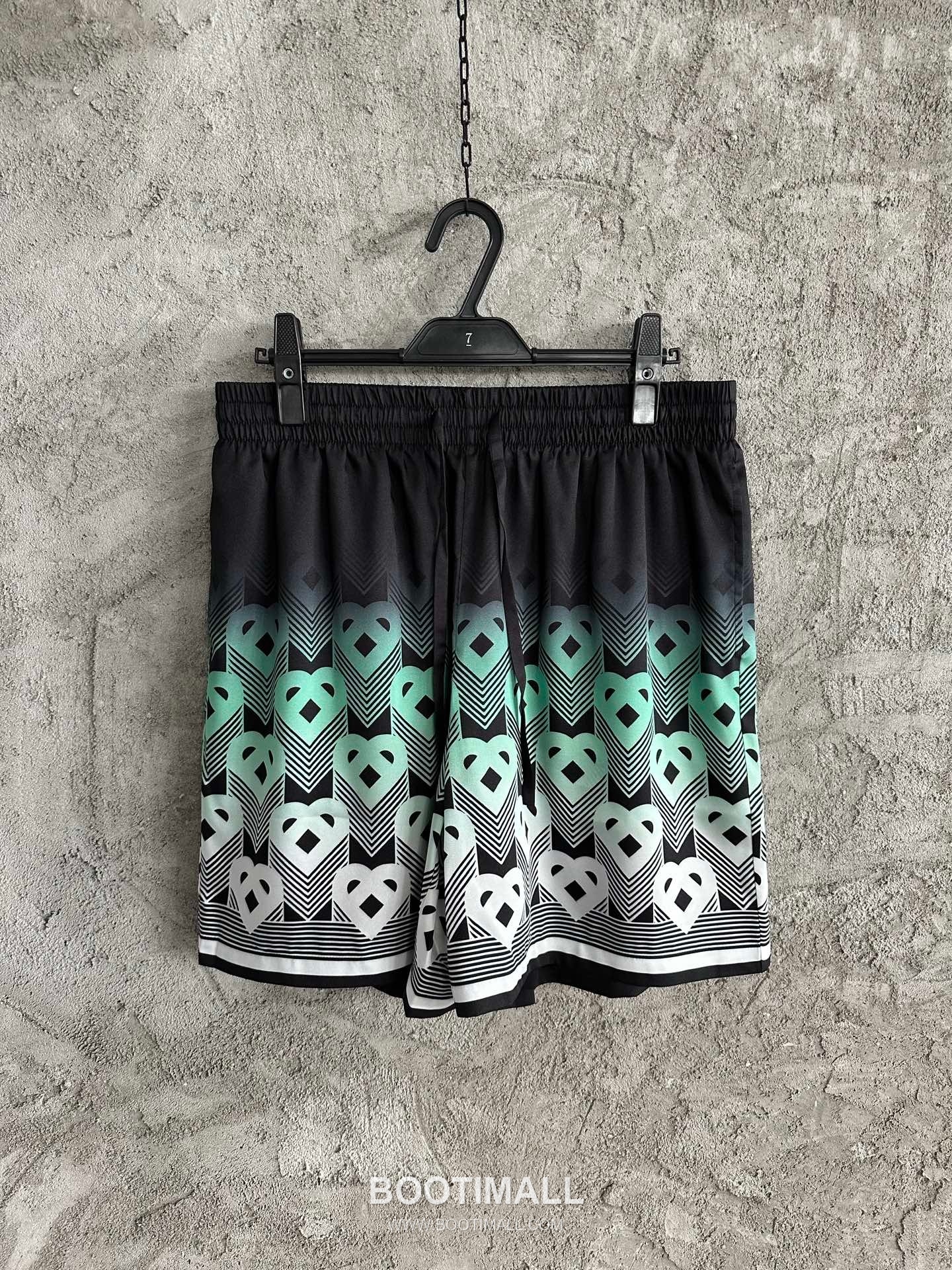 Casablanca Heart Print Shorts Silk Black 카사블랑카 하트 프린트 쇼츠 실크 블랙 4