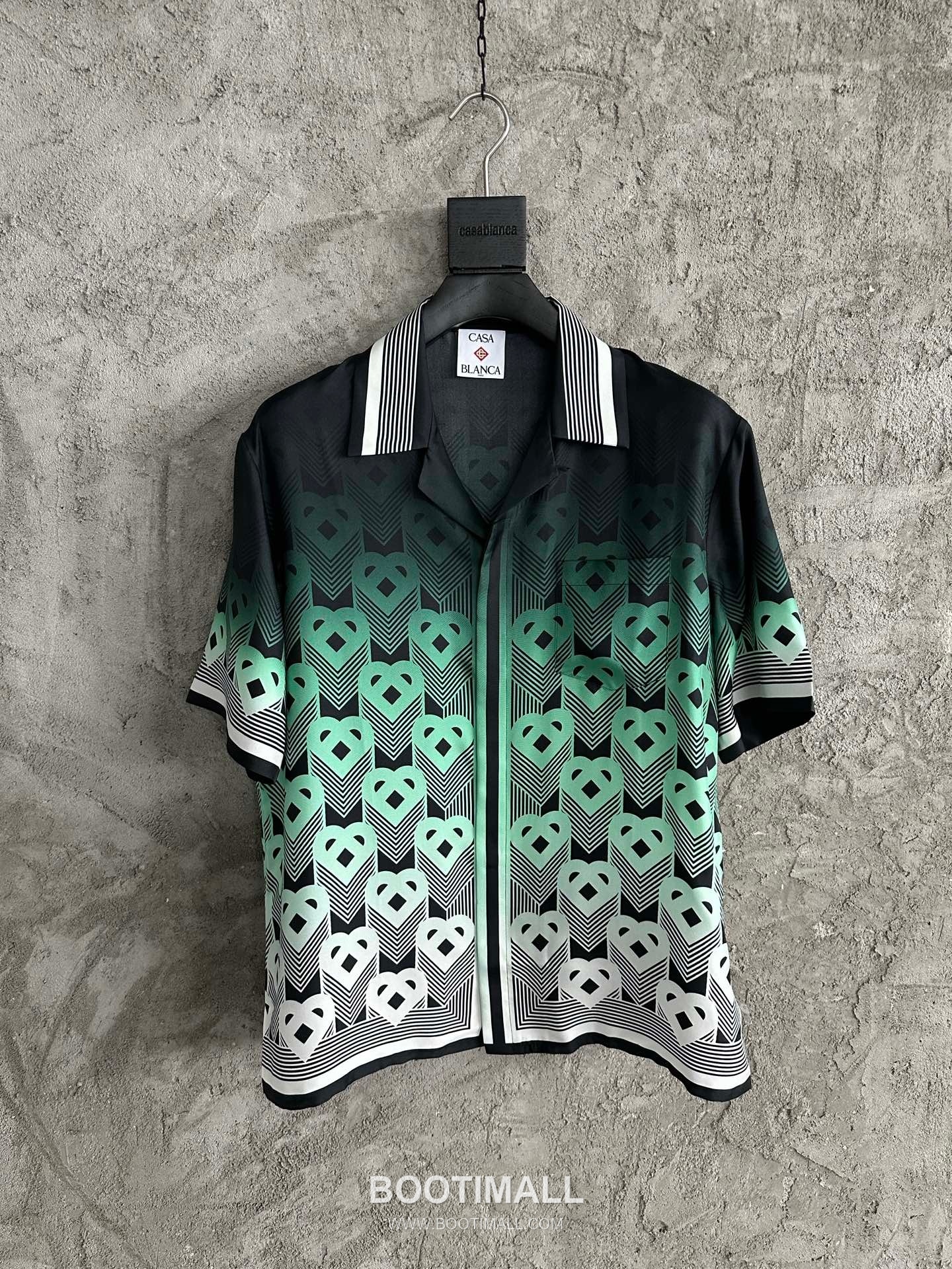 Casablanca Heart Print Shirt Silk Black 카사블랑카 하트 프린트 셔츠 실크 블랙 1