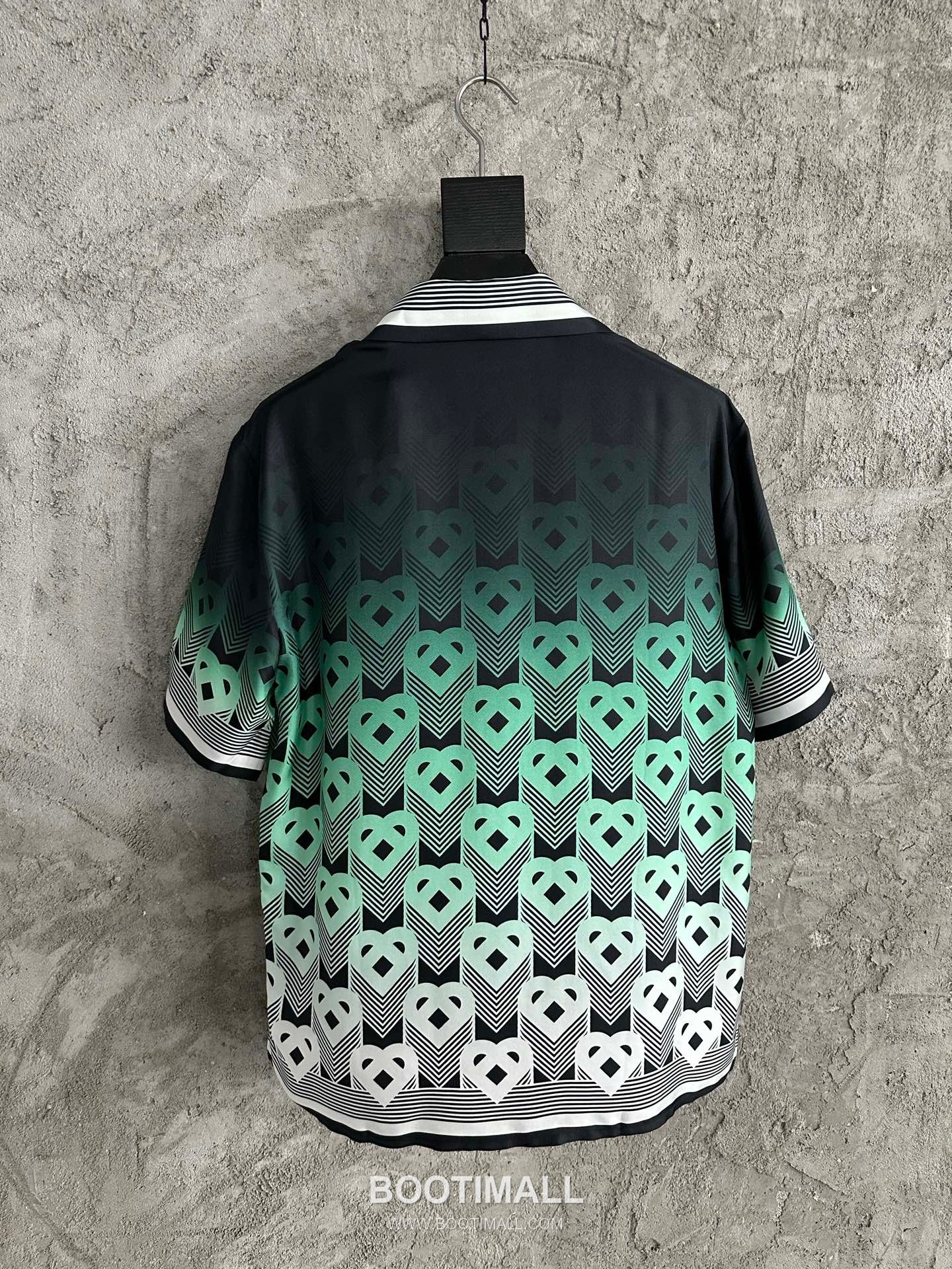 Casablanca Heart Print Shirt Silk Black 카사블랑카 하트 프린트 셔츠 실크 블랙 2