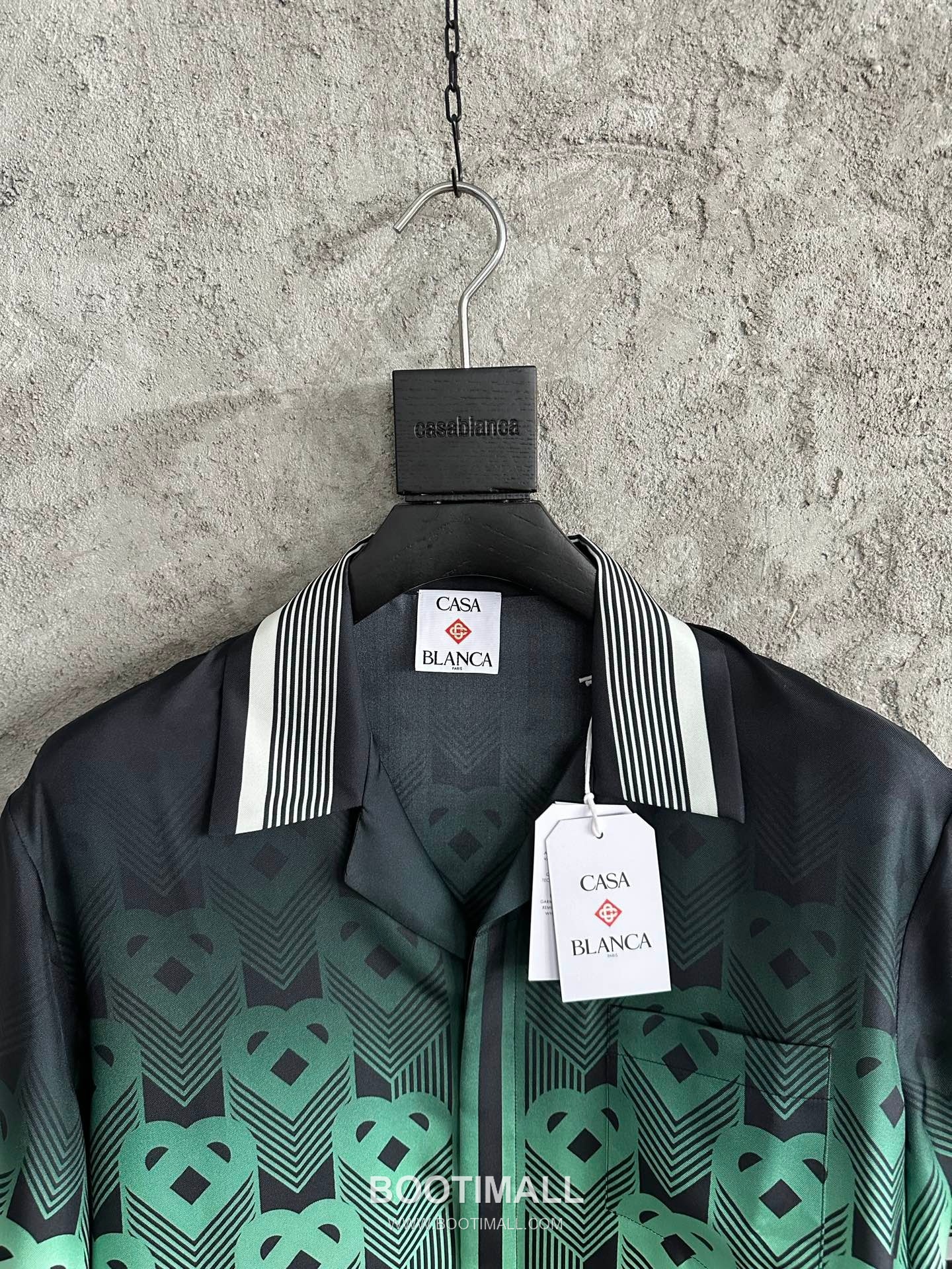 Casablanca Heart Print Shirt Silk Black 카사블랑카 하트 프린트 셔츠 실크 블랙 3