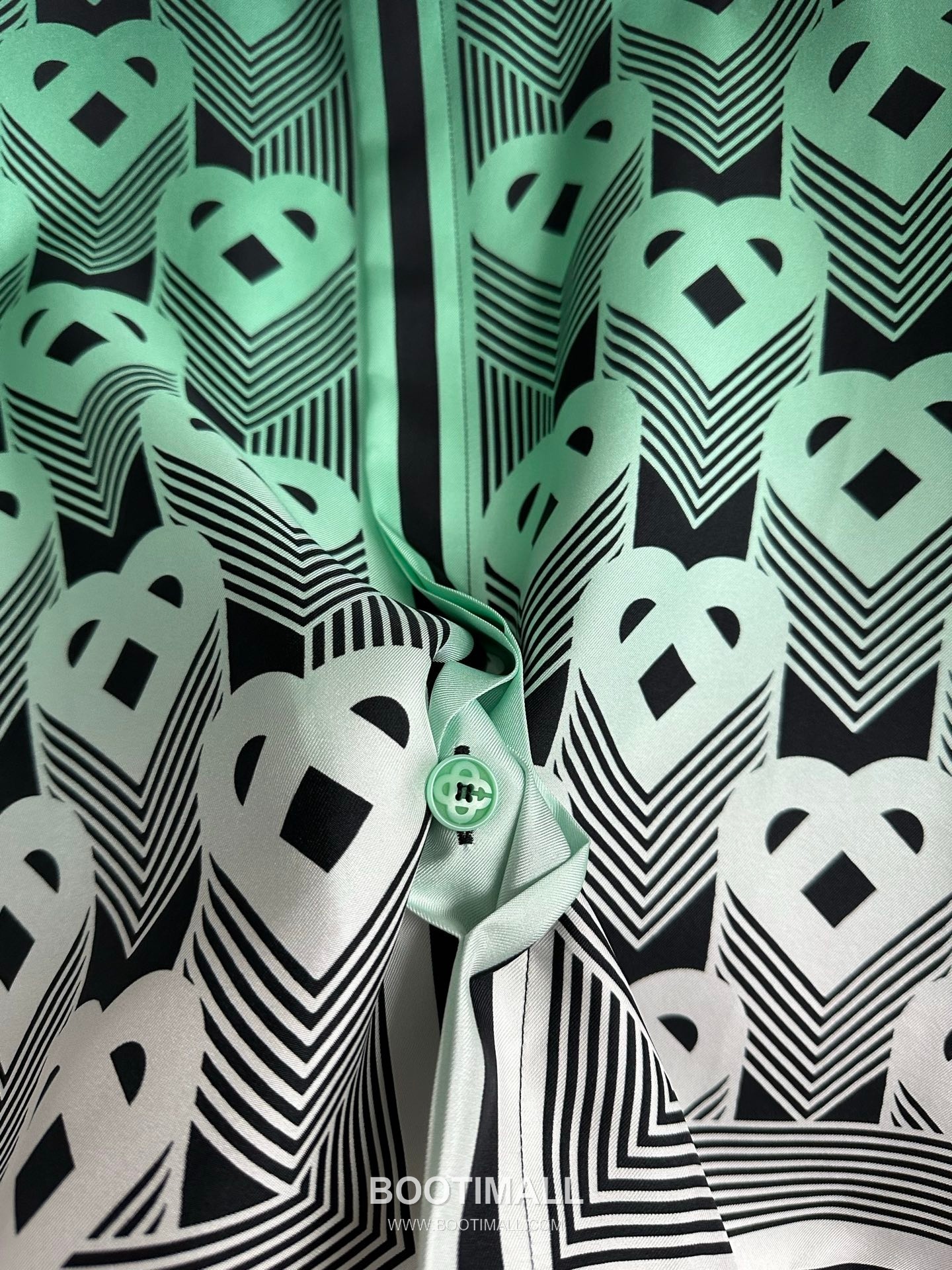 Casablanca Heart Print Shirt Silk Black 카사블랑카 하트 프린트 셔츠 실크 블랙 8