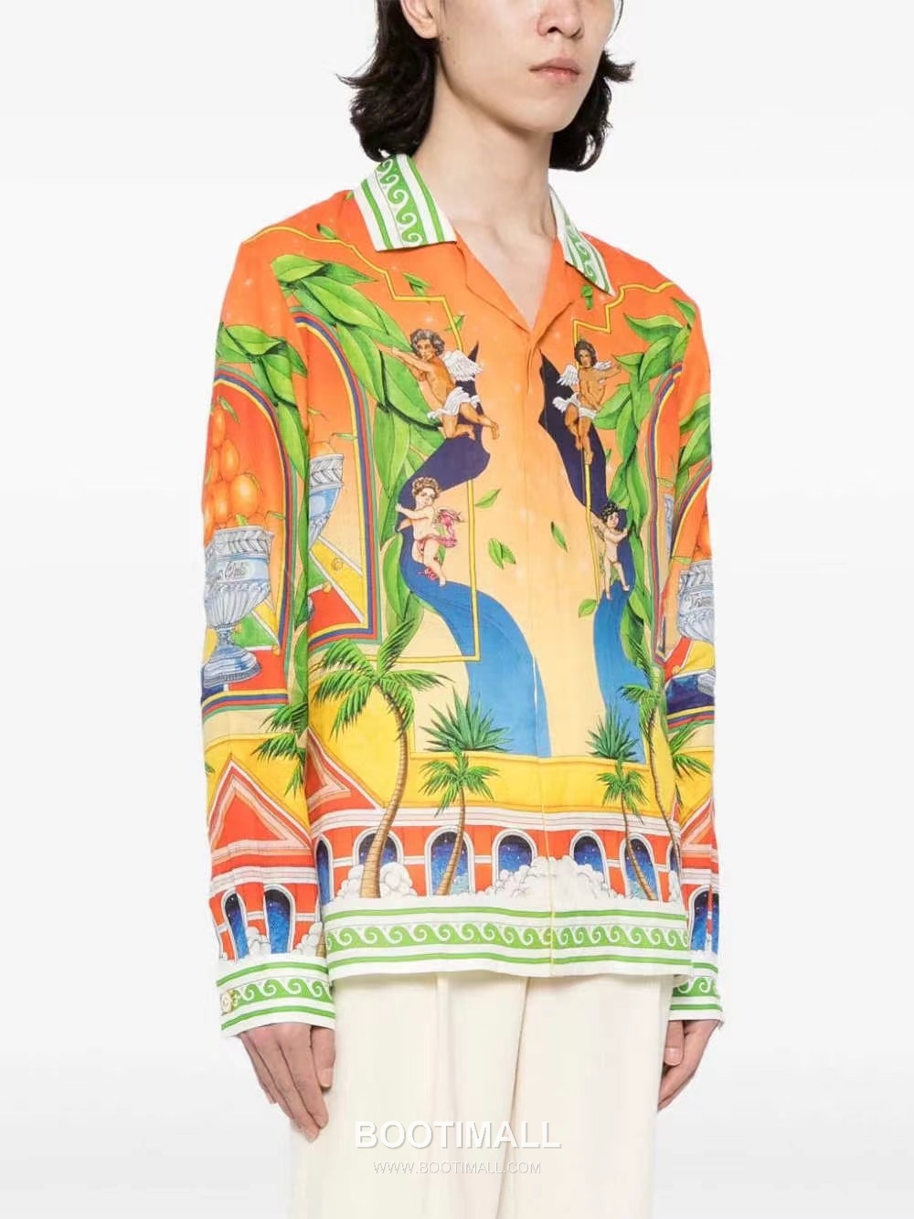 Casablanca Trophy Linen Shirt Cotton Linen Orange 카사블랑카 트로피 린넨 셔츠 코튼 린넨 오렌지 1