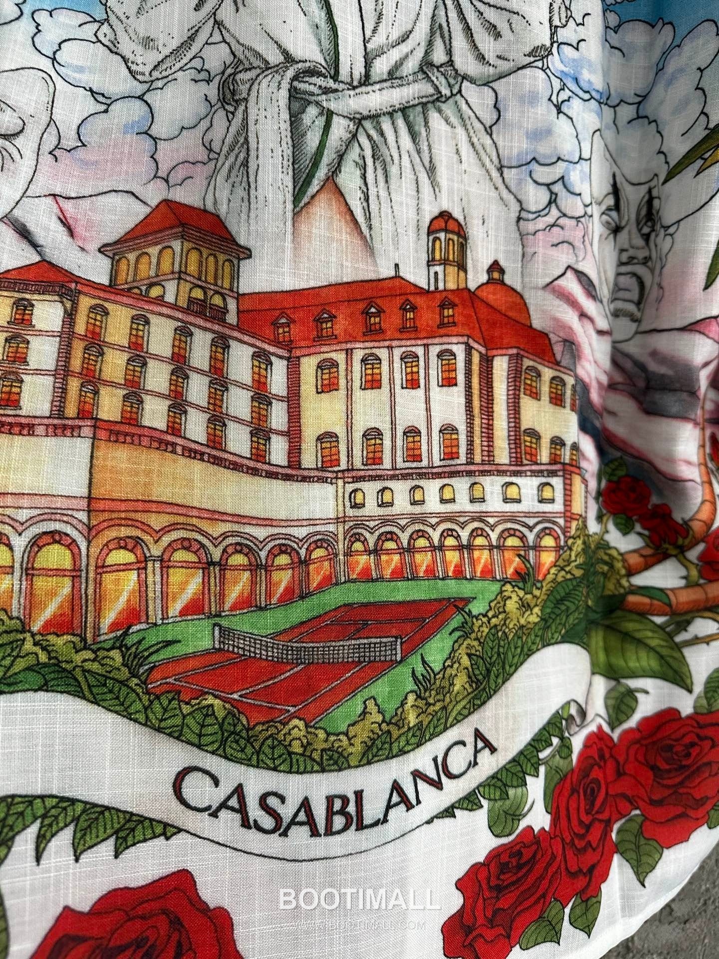 Casablanca Mask Print Shirt Cotton Linen White 카사블랑카 마스크 프린트 셔츠 코튼 린넨 화이트 10