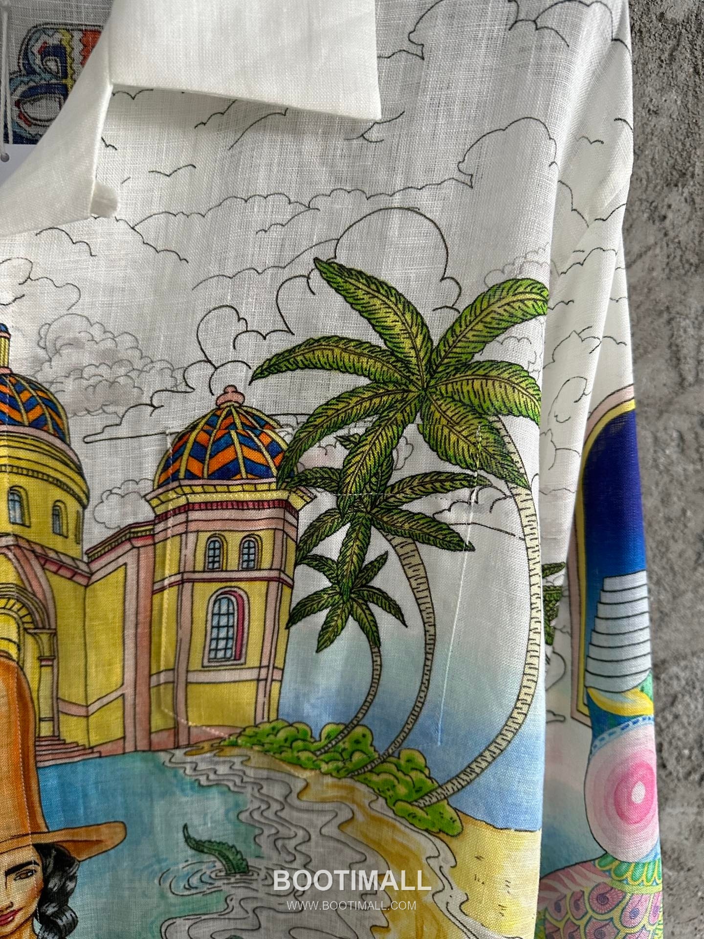 Casablanca Owl Print Shirt Cotton Linen White 카사블랑카 부엉이 프린트 셔츠 코튼 린넨 화이트 5